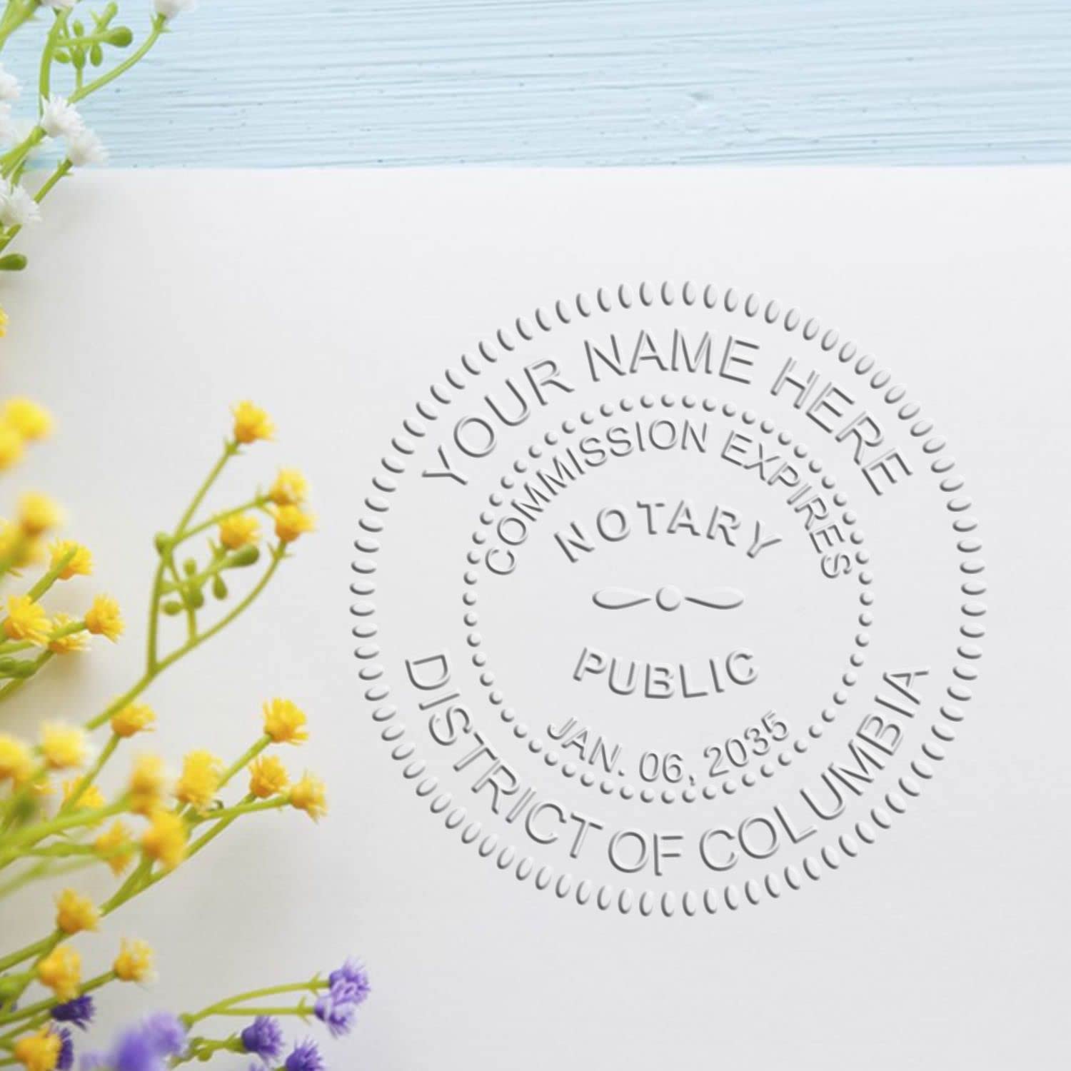 DC Notary Embosser - Notary Public Seal Embosser for District of Columbia, Compliant with District of Columbia Notary Board, 1-5/8 Dia Size - Ideal for Notary Public in The District of Columbia - Image 4