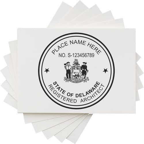 Delaware Architect Stamp - Professional DE Architect Seal Stamp with Wood Handle, Size 1-7/8 - Ideal for Professional Architects in Delaware - Delaware Architectural Seal Stamp - DE Professional Seal - Image 7