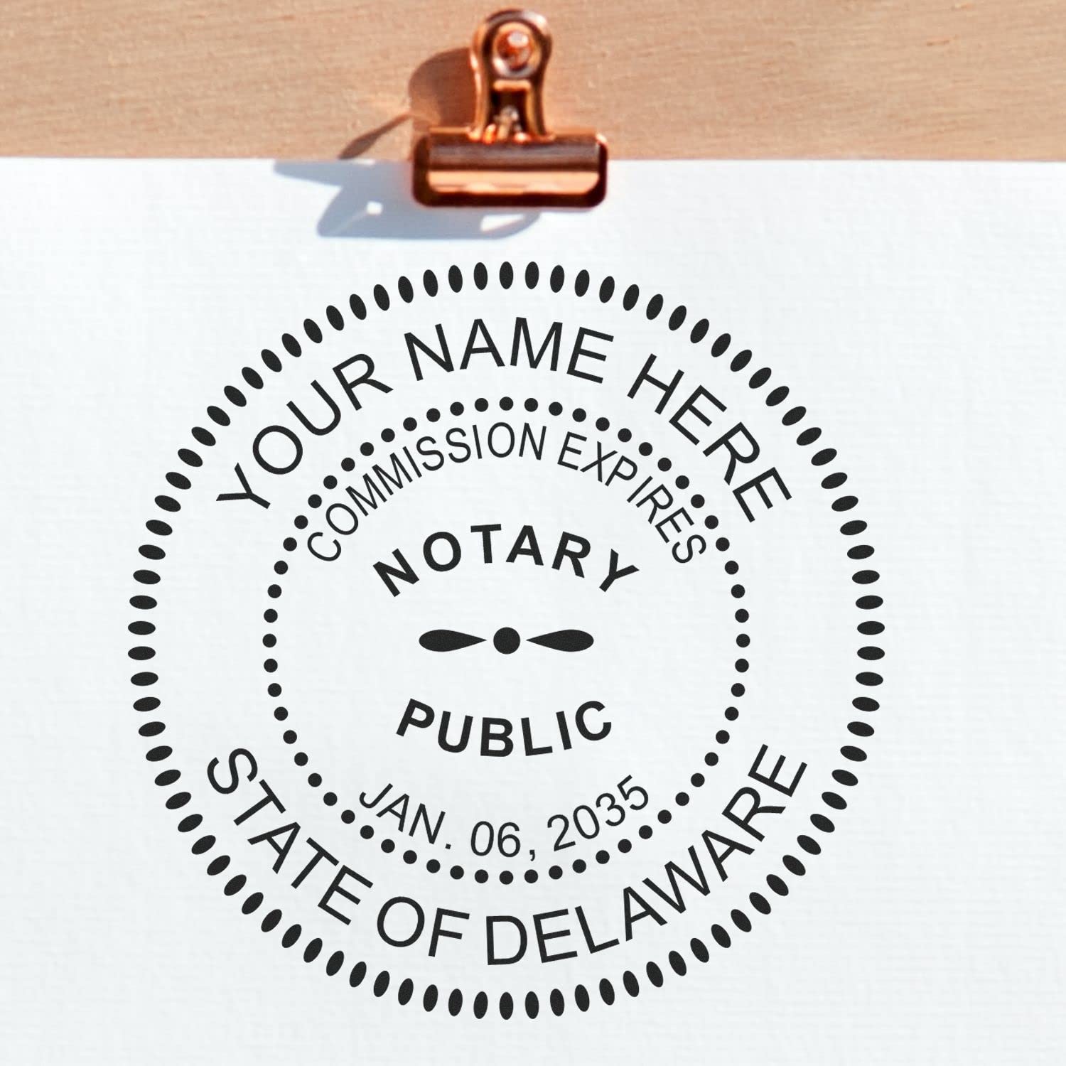 Delaware Notary Public Essential Tool - Quality, Durable, Self-Inking Notary Stamp - 1-5/8 Round Design - Ideal for Official Delaware Notary Public Use - Easy to Use Notary Stamp Delaware - Image 4