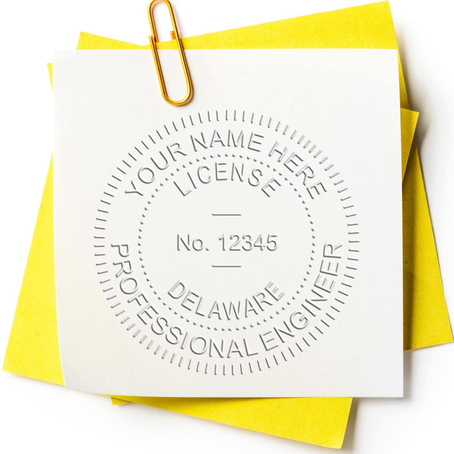 Delaware Professional Engineer Seal, Handheld Embossing Seal, 1-1/2 Seal Reach, State Board Approved, Easy to Use and Portable - Image 6