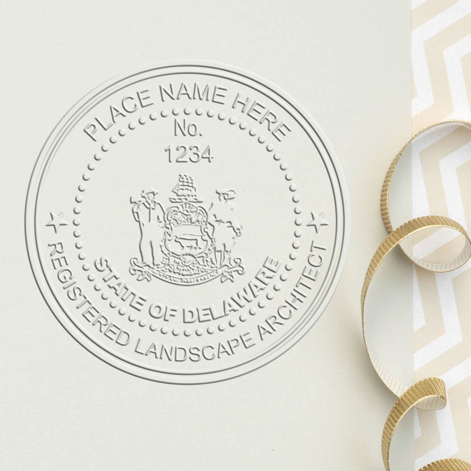 Delaware Professional Landscape Architect Seal - Handheld DE Landscape Architect Seal, Size 1-7/8 - Ideal for Delaware Landscape Architects - Easy-to-Use Seal for Professional Landscaping Projects