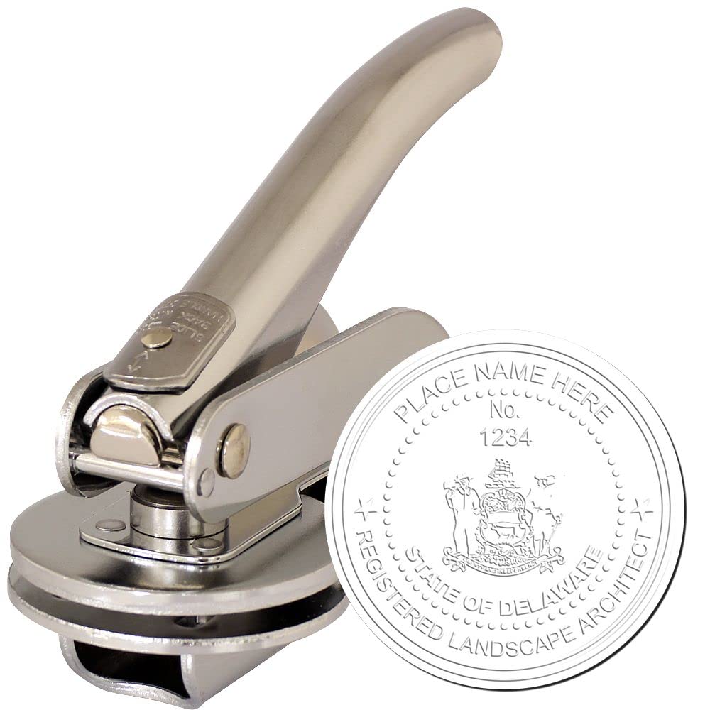 Delaware Professional Landscape Architect Seal - Handheld DE Landscape Architect Seal, Size 1-7/8 - Ideal for Delaware Landscape Architects - Easy-to-Use Seal for Professional Landscaping Projects - Image 2