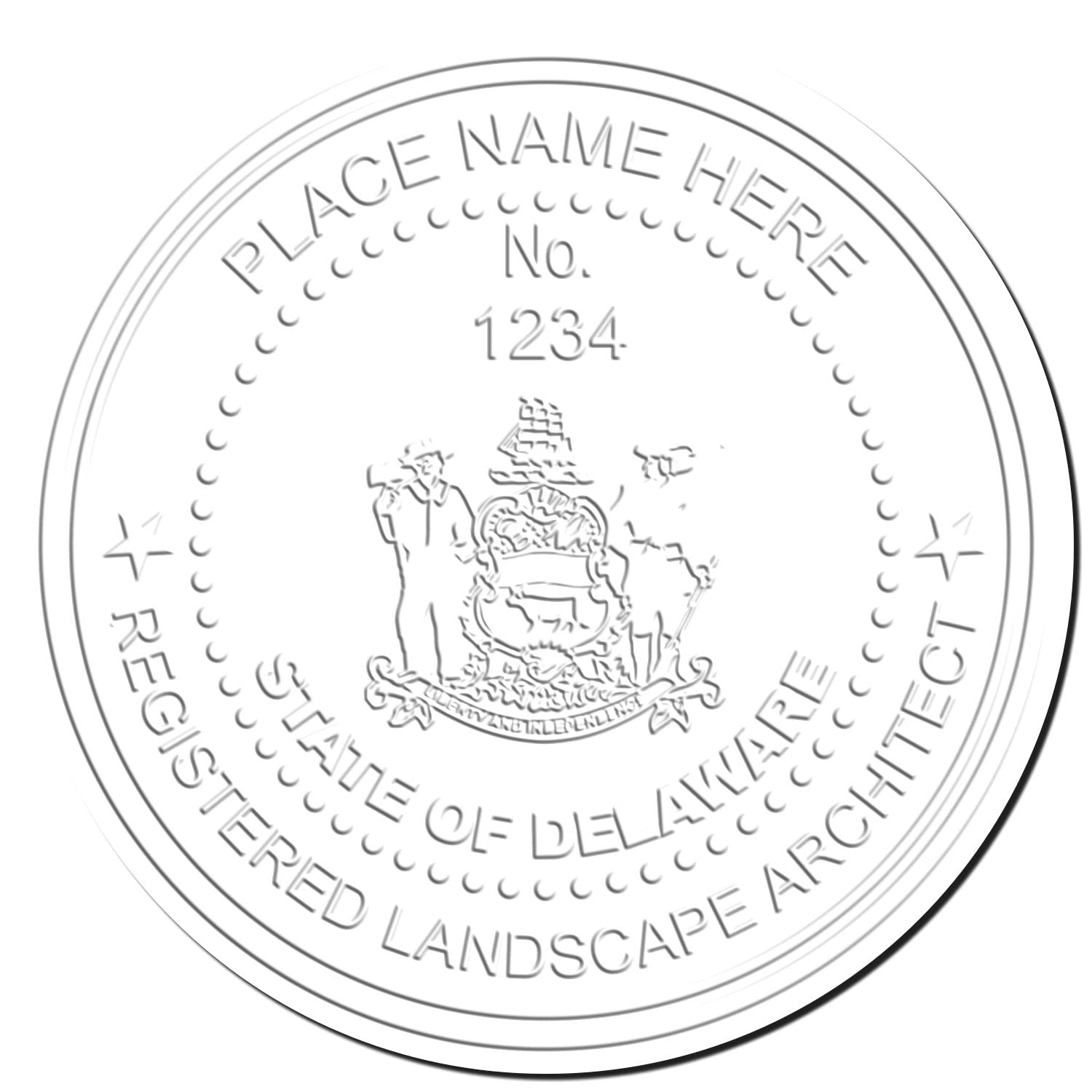 Delaware Professional Landscape Architect Seal - Handheld DE Landscape Architect Seal, Size 1-7/8 - Ideal for Delaware Landscape Architects - Easy-to-Use Seal for Professional Landscaping Projects - Image 4