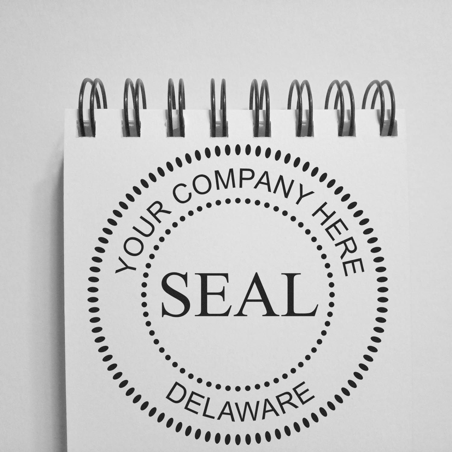 Delaware Self-Inking Corporate Seal Stamp, 1-5/8 Size, Delaware Company Stamp, Personalized, Customized Company Seal Stamp, Customized Business Company Stamp, Self-Ink Stamp, DE Stamp - Image 4