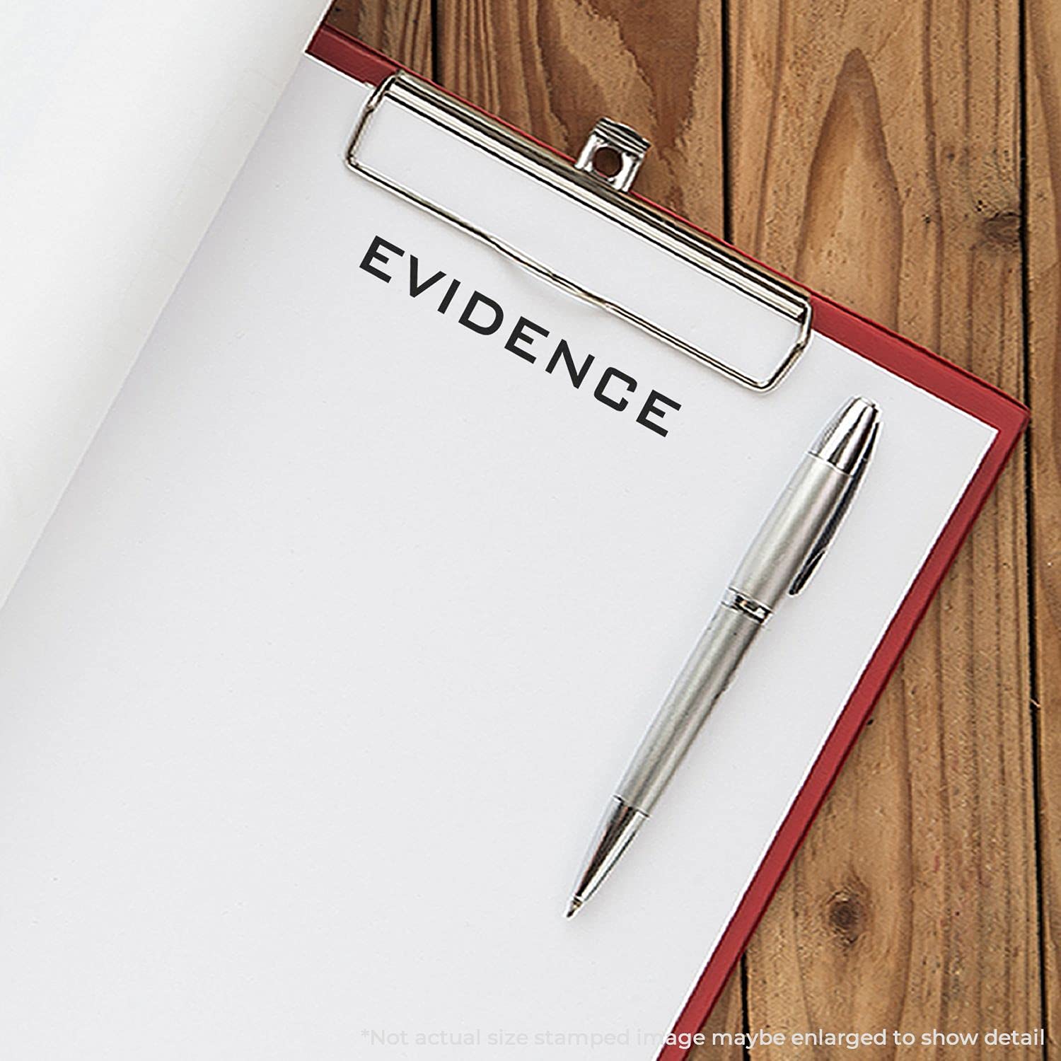 Evidence Rubber Stamp, Legal Office Supplies, Wooden Handle Rubber Stamp, Uses Stamp Pad, Imprint Size Approx 1/2" x 1-1/2", Laser Engraved, USA Made - Image 3
