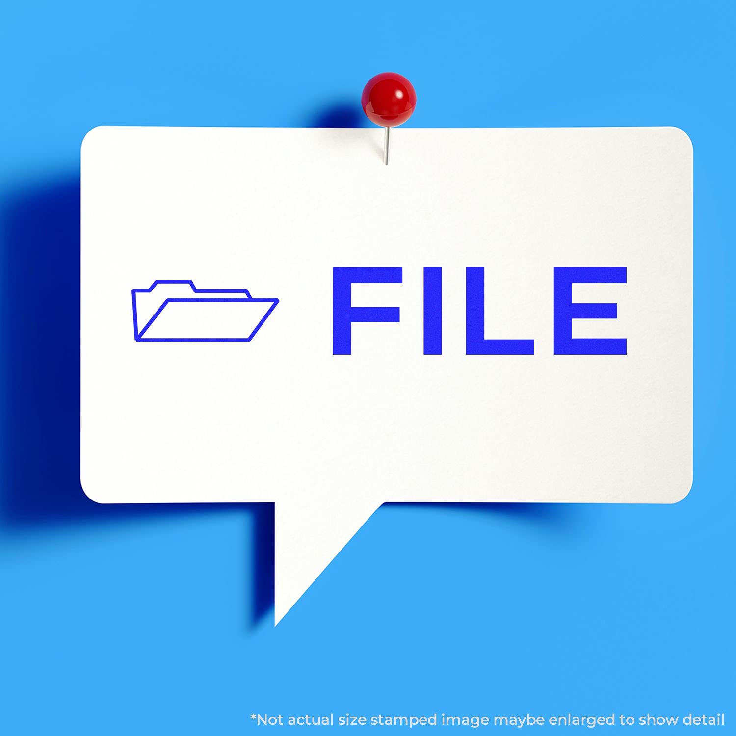 File with Envelope Rubber Stamp, Computer Desk Supplies, Wooden Handle Rubber Stamp, Uses Stamp Pad, Imprint Size Approx 1/2" x 1-1/2", Laser Engraved, USA Made - Image 4