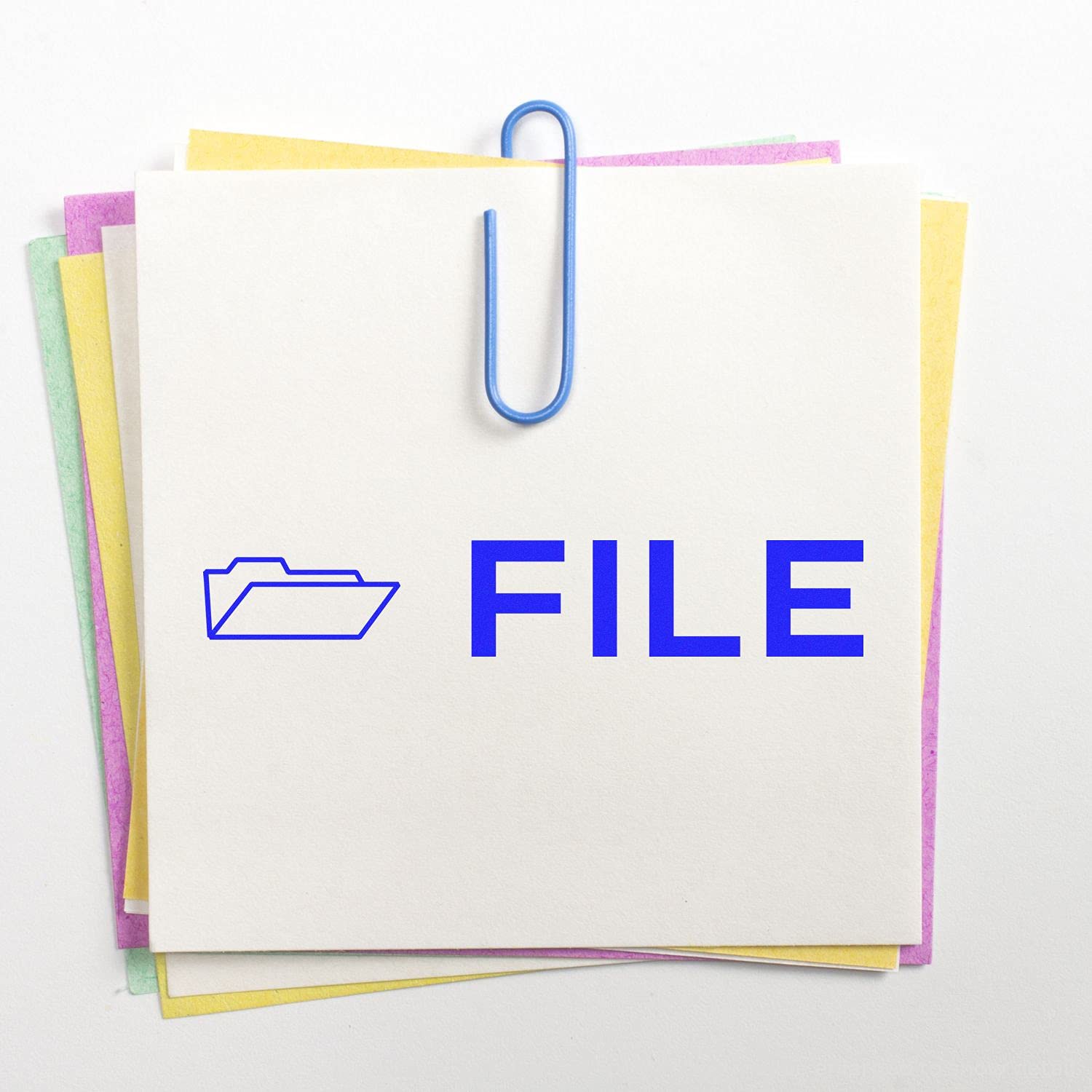 File with Envelope Rubber Stamp, Computer Desk Supplies, Wooden Handle Rubber Stamp, Uses Stamp Pad, Imprint Size Approx 1/2" x 1-1/2", Laser Engraved, USA Made - Image 6