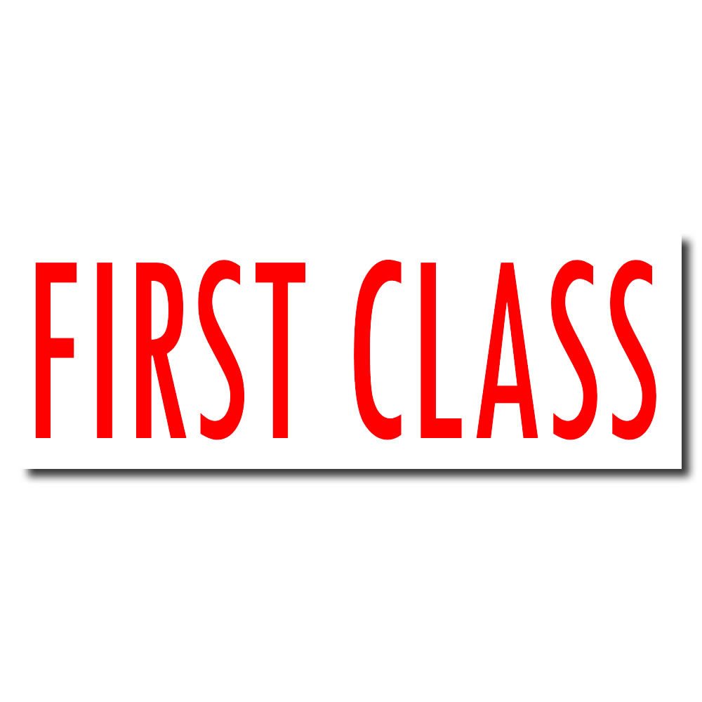 First Class Shipping Stamp, Self-Inking with Black Ink, Ideal for Shipping Coordinators, 1/2 x 1-1/2, Black Ink Stamp for Efficient Mailing and Shipping Tasks, Ideal for Professional Use - Image 2