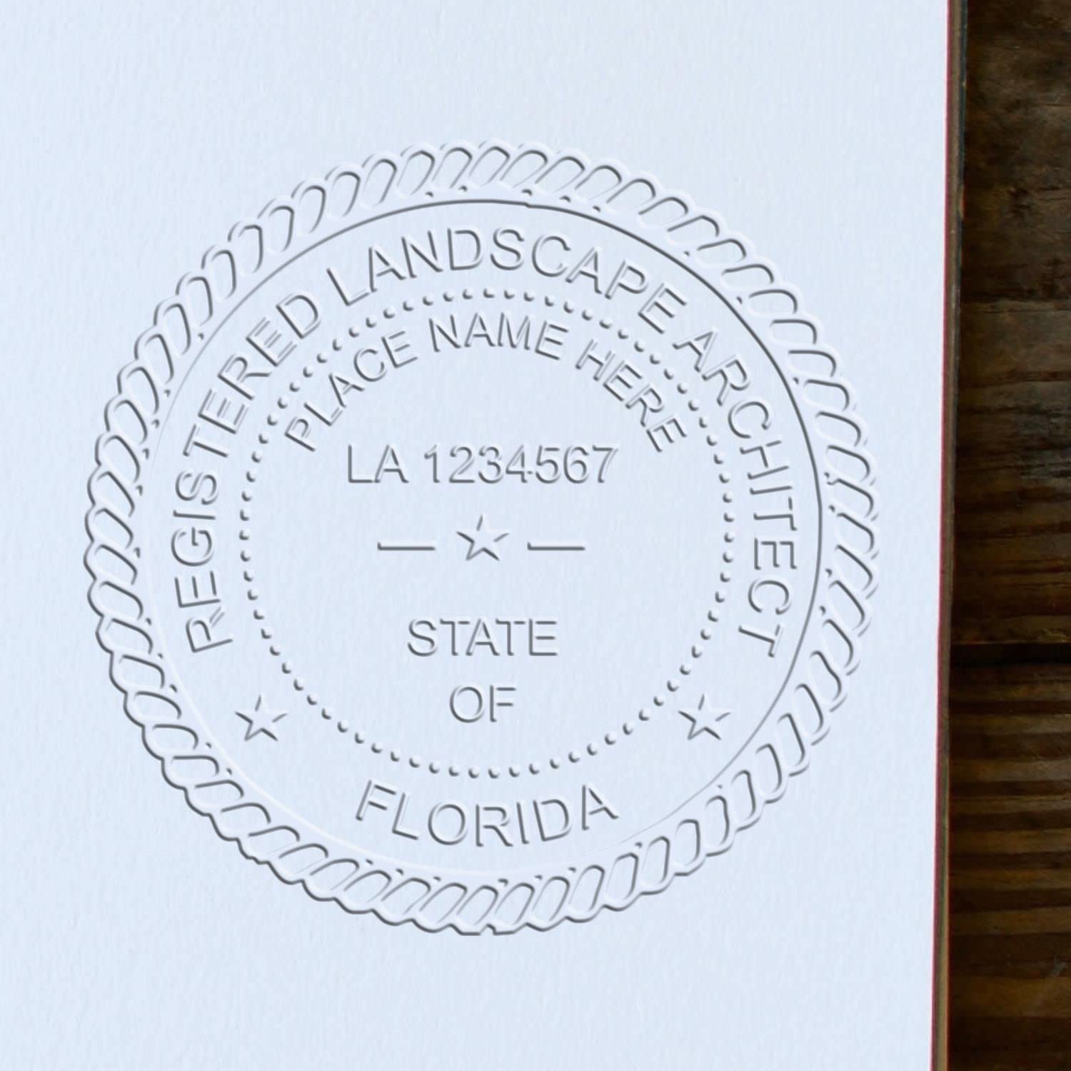 Florida Professional Landscape Architect Seal - Handheld, 2" Size, Size - Ideal for FL Landscape Architects - FL Landscape Architect Seal - Essential Tool for Florida Landscape Architects
