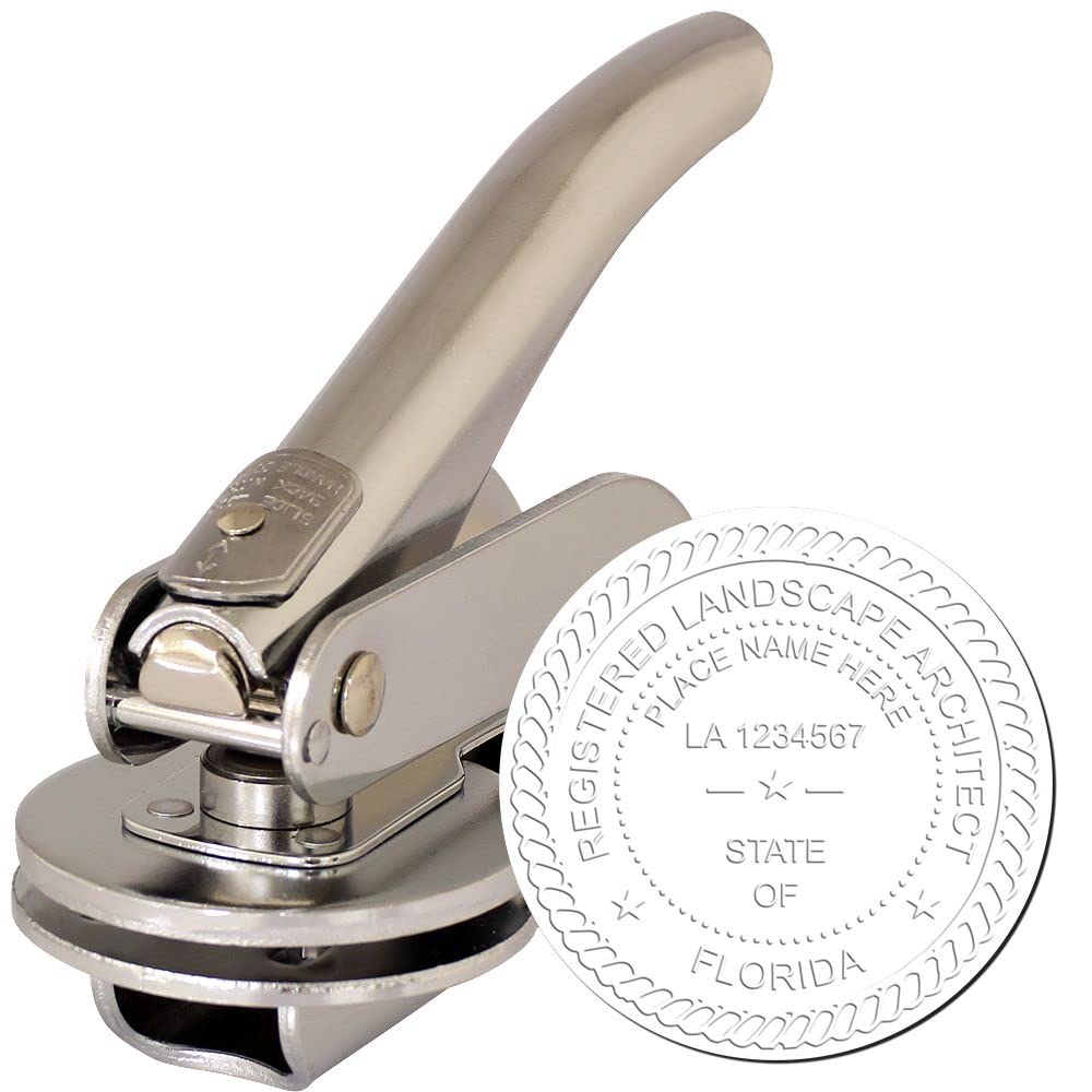 Florida Professional Landscape Architect Seal - Handheld, 2" Size, Size - Ideal for FL Landscape Architects - FL Landscape Architect Seal - Essential Tool for Florida Landscape Architects - Image 2