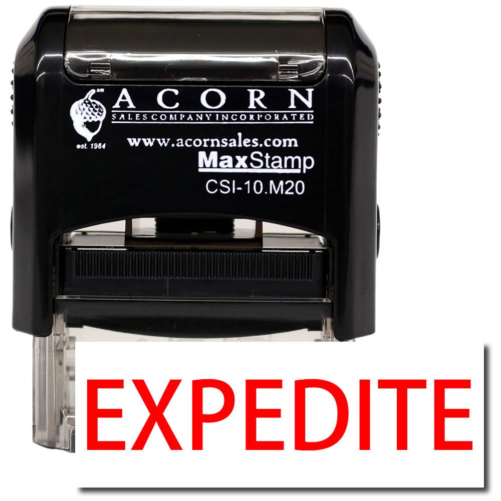 Freight Stamp - Red Ink Self-Inking Expedite Stamp, Ideal for Shipping and Receiving Clerks, Efficient Marking, 1/2 x 1-1/2, Durable and Long-Lasting, Ideal for High Volume Shipping Environments