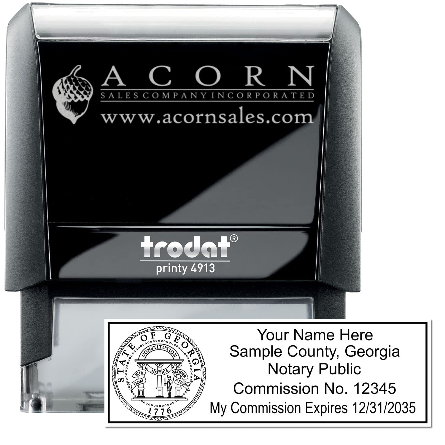 Georgia Notary Package, Notary Supply Georgia, Includes Notary Journal, Notary Acknowledgement Stamp, Official Rectangular Notary Stamp with Self Inking Stamps, Press and Print - Image 3
