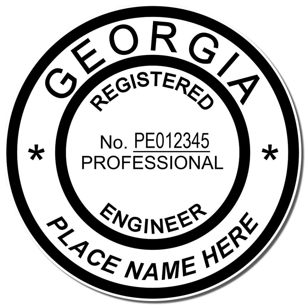 Georgia Professional Engineer Stamp, Slim 1-5/8 Georgia Engineering Stamp, Ideal for Georgia Engineering Professionals - Precise Professional Engineer Stamp Georgia, Georgia GA PE Seal Stamp - Image 4