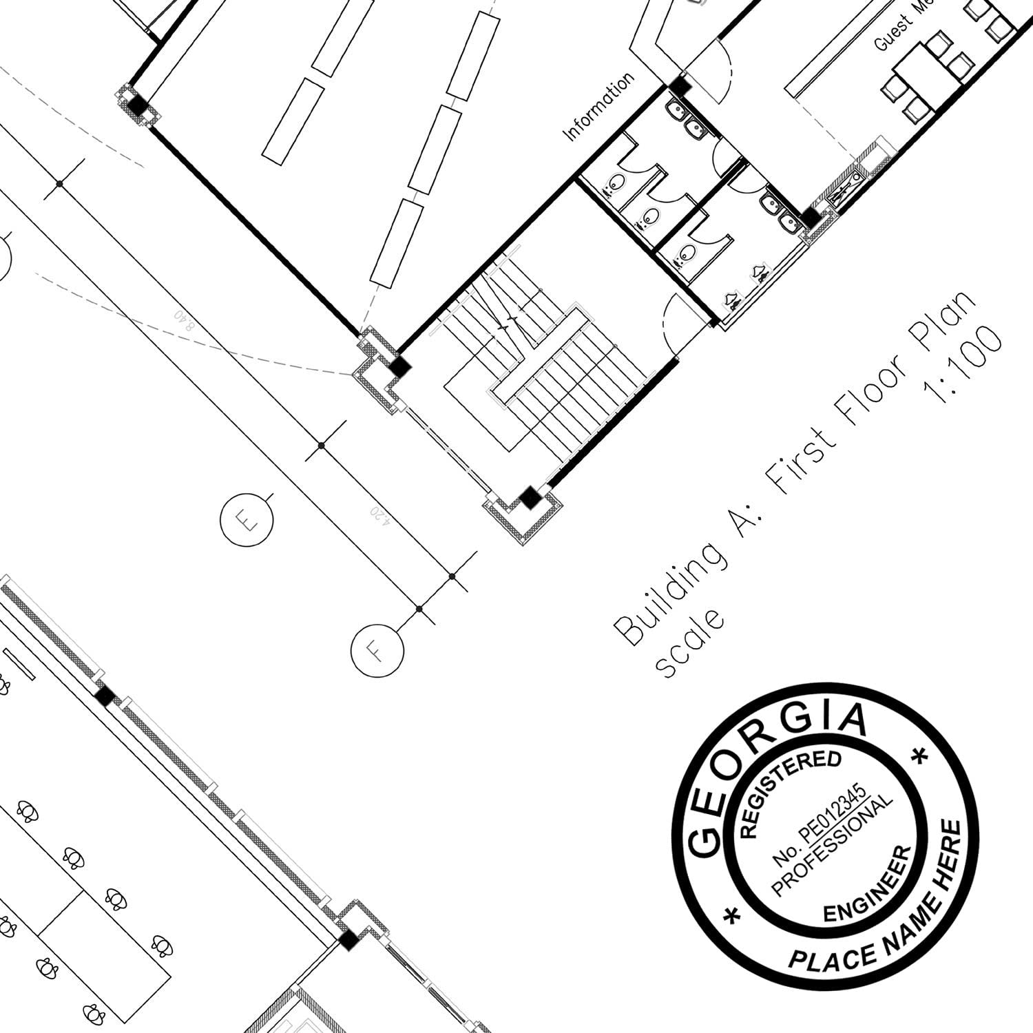 Georgia Professional Engineer Stamp, Slim 1-5/8 Georgia Engineering Stamp, Ideal for Georgia Engineering Professionals - Precise Professional Engineer Stamp Georgia, Georgia GA PE Seal Stamp - Image 7