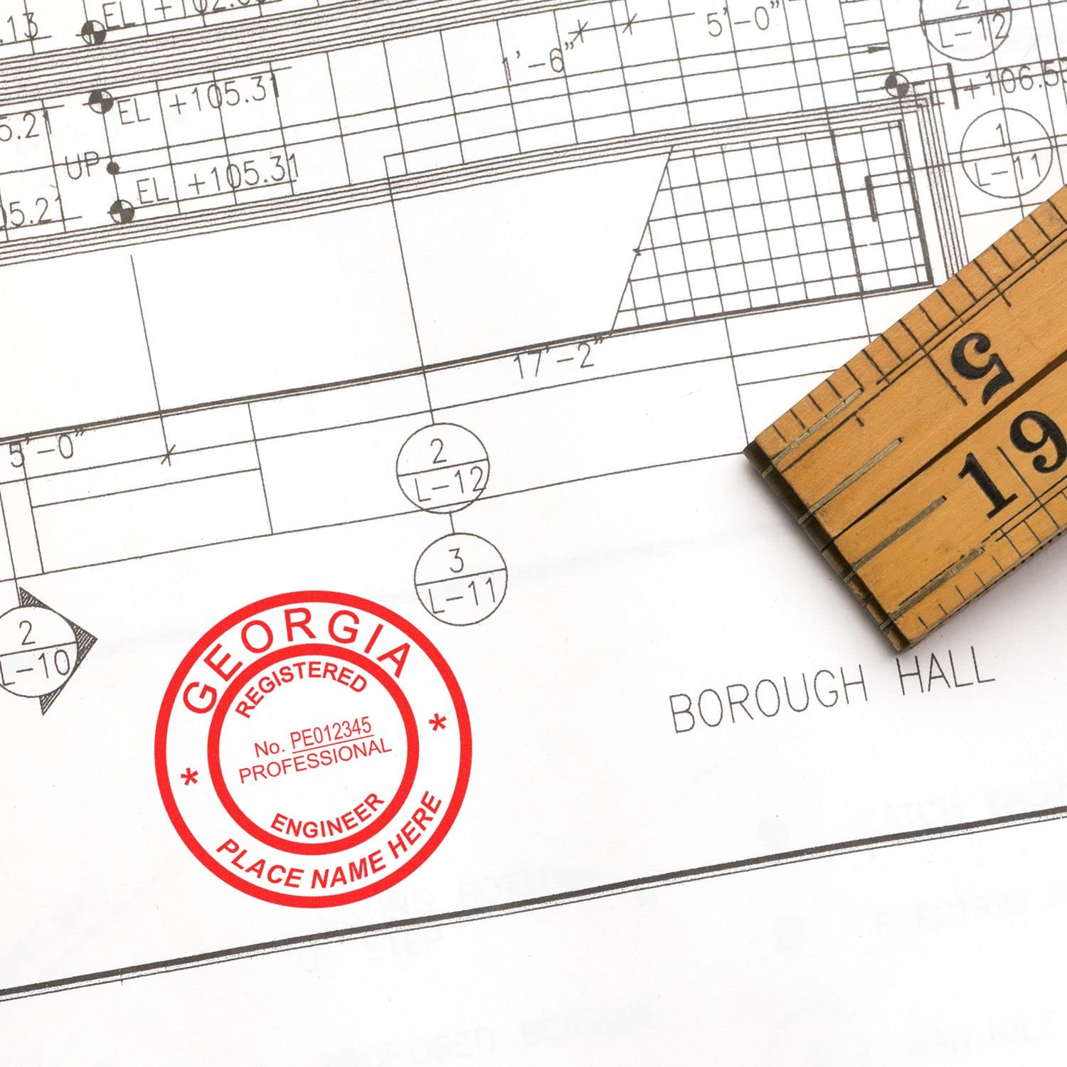 Georgia Professional Engineer Stamp, Slim 1-5/8 Georgia Engineering Stamp, Ideal for Georgia Engineering Professionals - Precise Professional Engineer Stamp Georgia, Georgia GA PE Seal Stamp - Image 9
