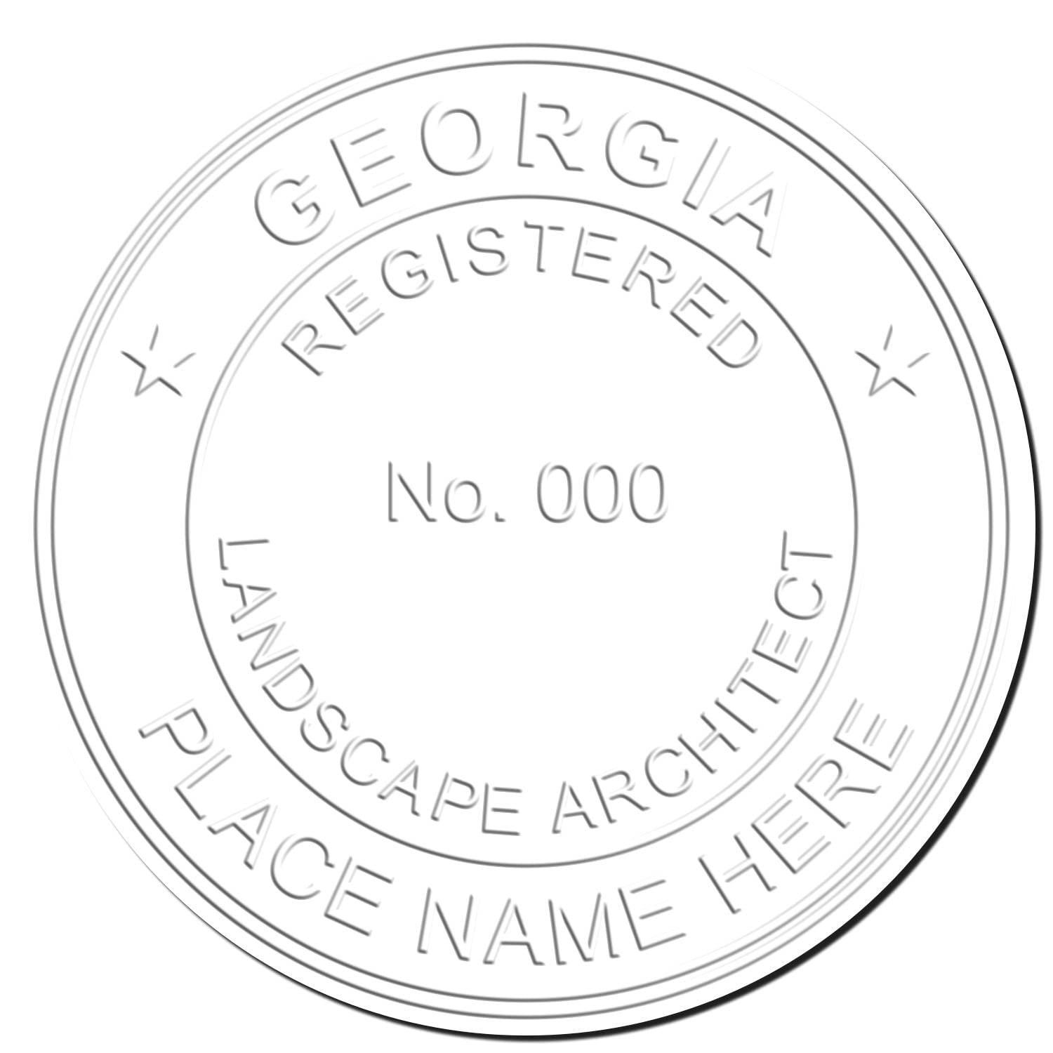 Premium Grey Soft Seal, Georgia Landscape Architect Embossed Stamp, Size 1-1/2 - Ideal for Georgia Professional Landscape Seal, Landscape Architect Seal Georgia - Georgia Landscape Architects - Image 4