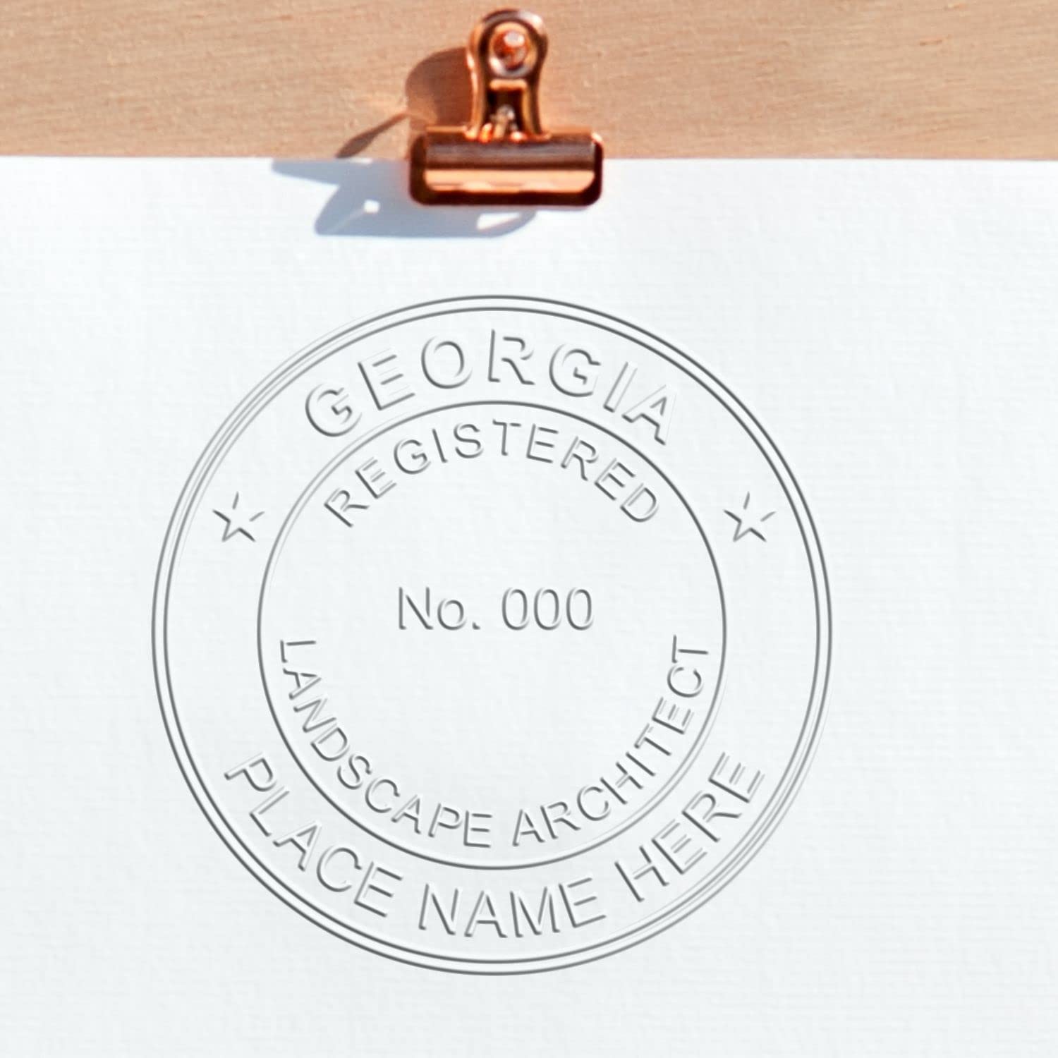 Premium Grey Soft Seal, Georgia Landscape Architect Embossed Stamp, Size 1-1/2 - Ideal for Georgia Professional Landscape Seal, Landscape Architect Seal Georgia - Georgia Landscape Architects - Image 6