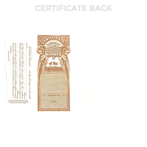 Goes 195 Capital Stock Certificate, Goes Certificate, Size 8-1/2" x 15", Printable, Laser or Ink Jet Compatiable (Pack of 5) - Image 2