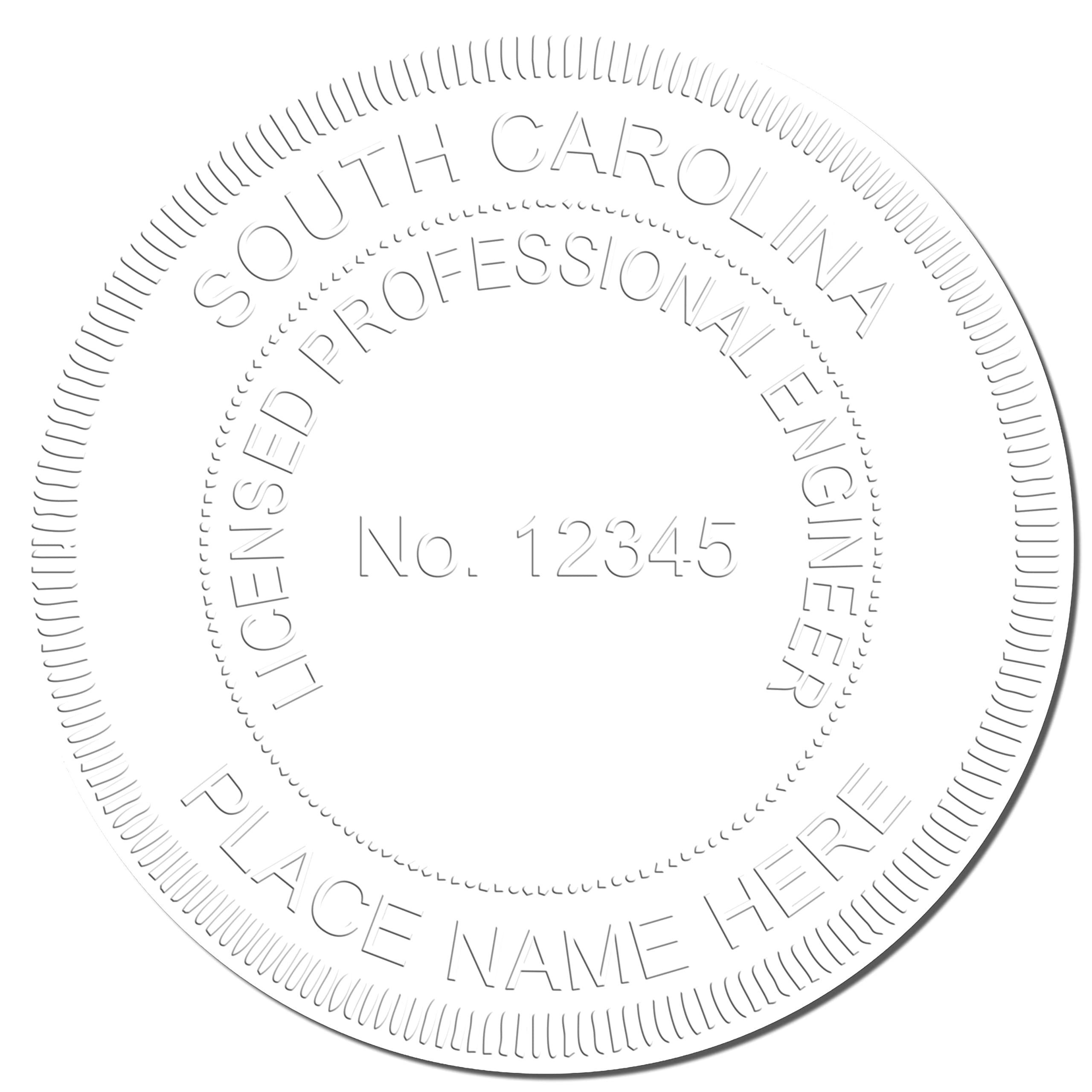 Grey Soft Professional Engineer Seal, 1-5/8 - Ideal for South Carolina PE, SC Professional Engineer Seal - for South Carolina Professional Engineers, Engineer Seal South Carolina, SC PE Seal - Image 4