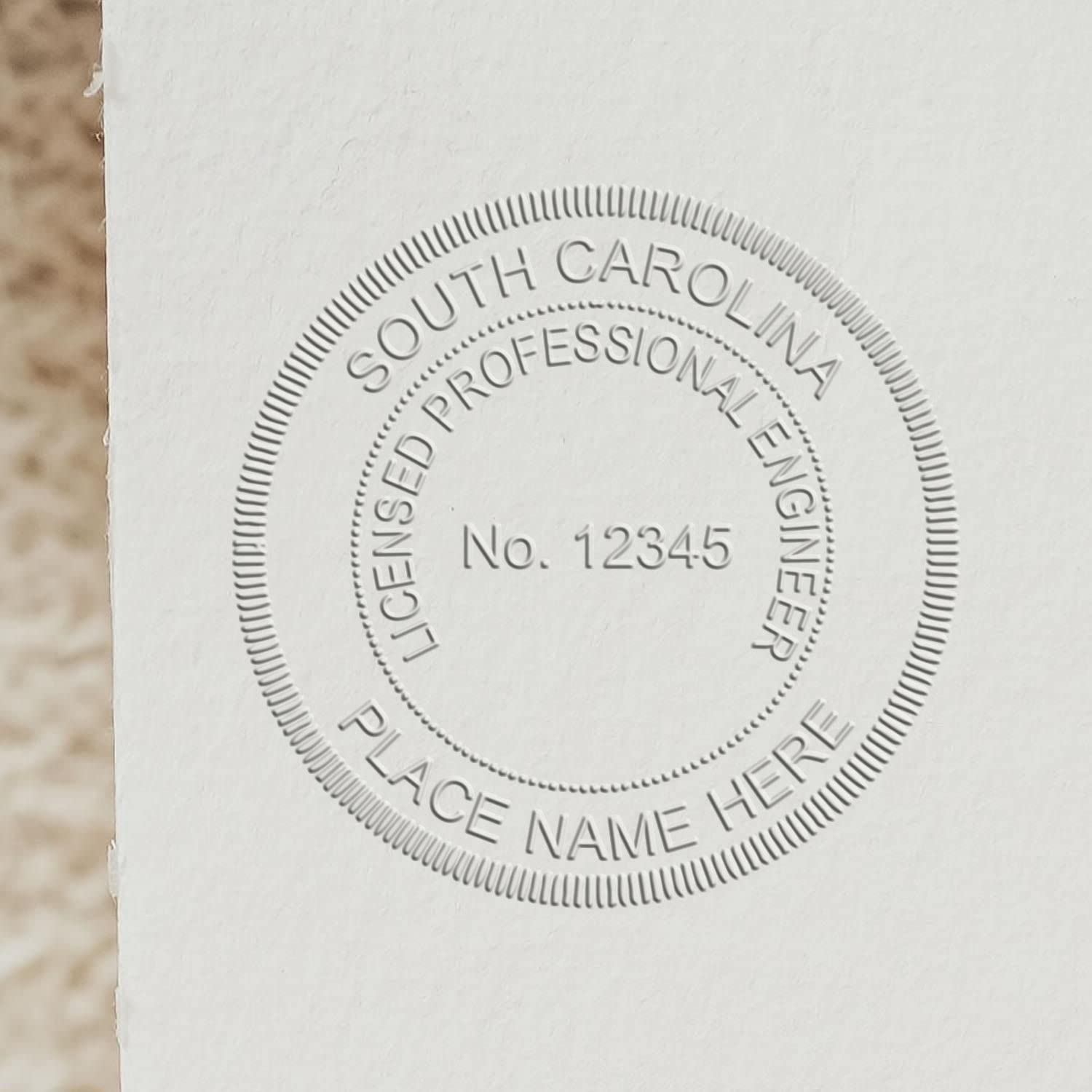 Grey Soft Professional Engineer Seal, 1-5/8 - Ideal for South Carolina PE, SC Professional Engineer Seal - for South Carolina Professional Engineers, Engineer Seal South Carolina, SC PE Seal - Image 6