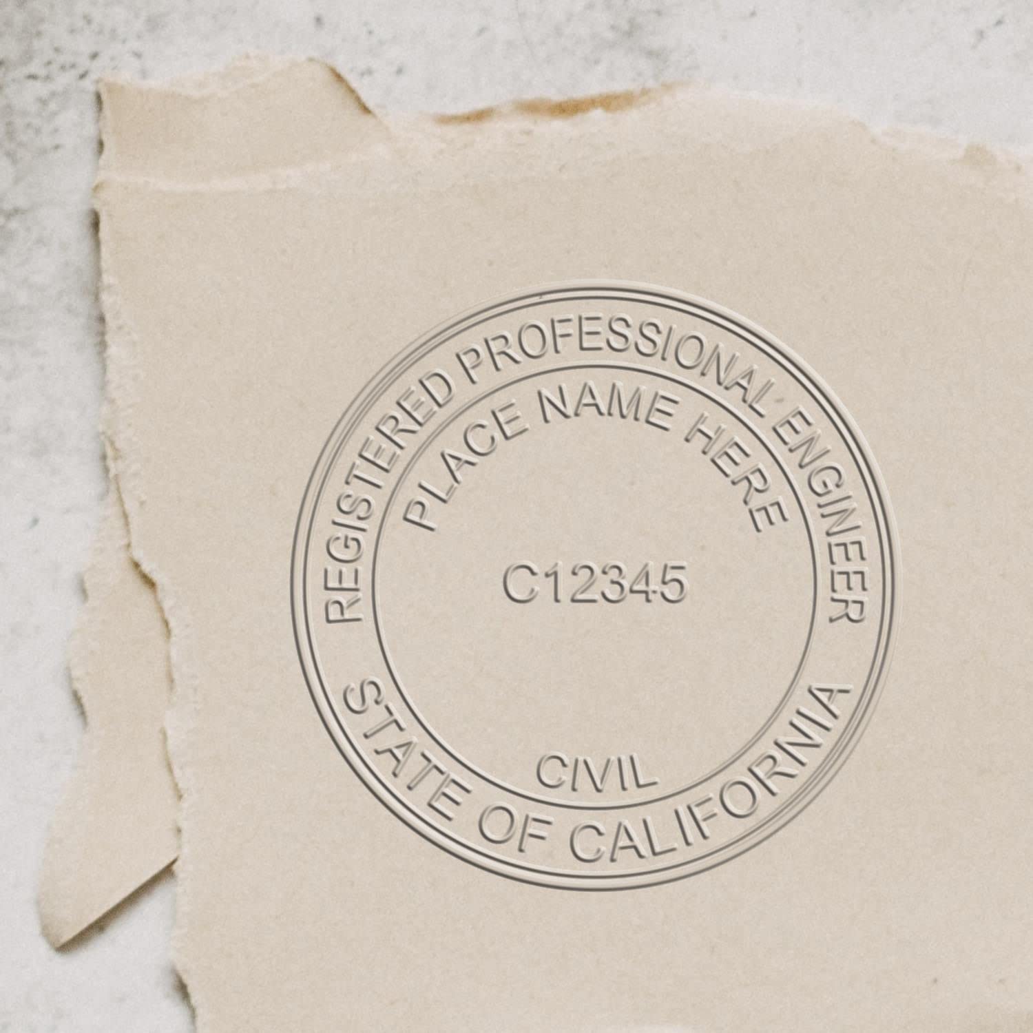 Handheld California Registered Professional Engineer Seal, Ideal for California Engineers, Size 1-5/8 - California PE Seal - California Engineer Seal - Essential Tool for Engineers in California