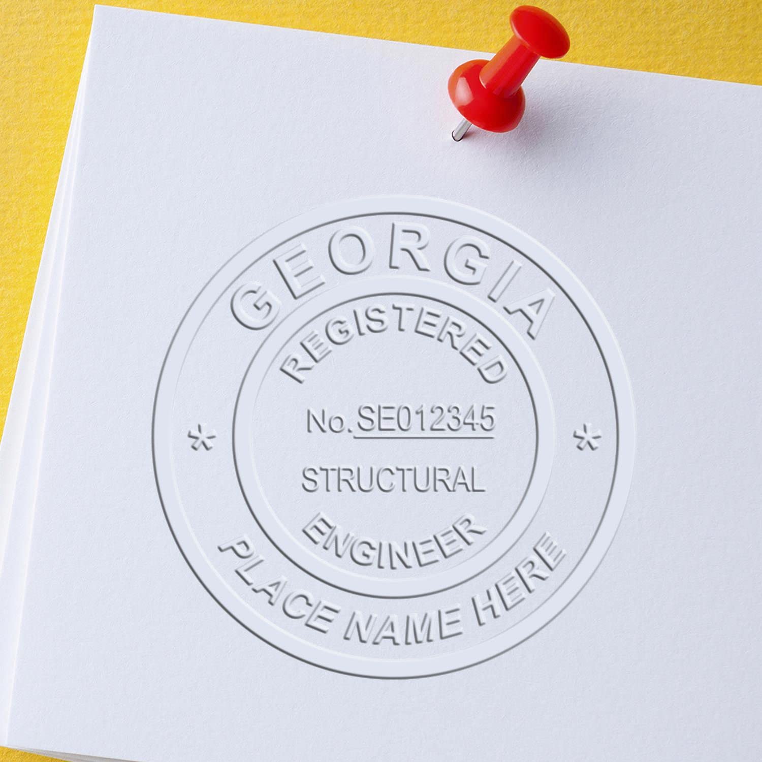 Handheld Georgia Structural Professional Engineer Seal, Ideal for Georgia Structural Engineer, 1-5/8 Size, Georgia Structural PE Seal, for Official Documentation - Georgia Structural Engineer Seal