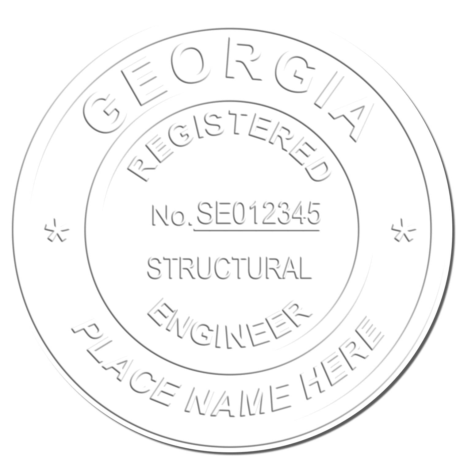 Handheld Georgia Structural Professional Engineer Seal, Ideal for Georgia Structural Engineer, 1-5/8 Size, Georgia Structural PE Seal, for Official Documentation - Georgia Structural Engineer Seal - Image 4