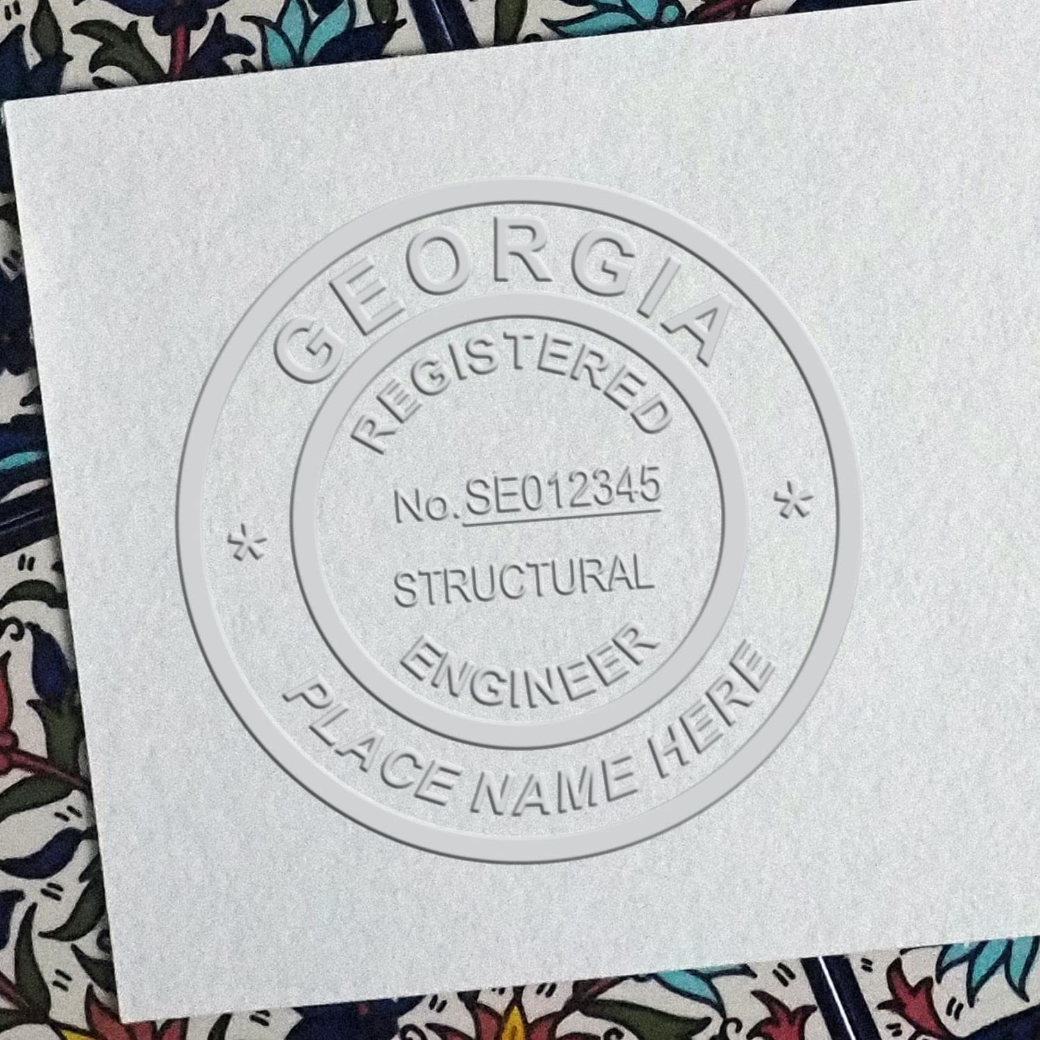 Handheld Georgia Structural Professional Engineer Seal, Ideal for Georgia Structural Engineer, 1-5/8 Size, Georgia Structural PE Seal, for Official Documentation - Georgia Structural Engineer Seal - Image 6