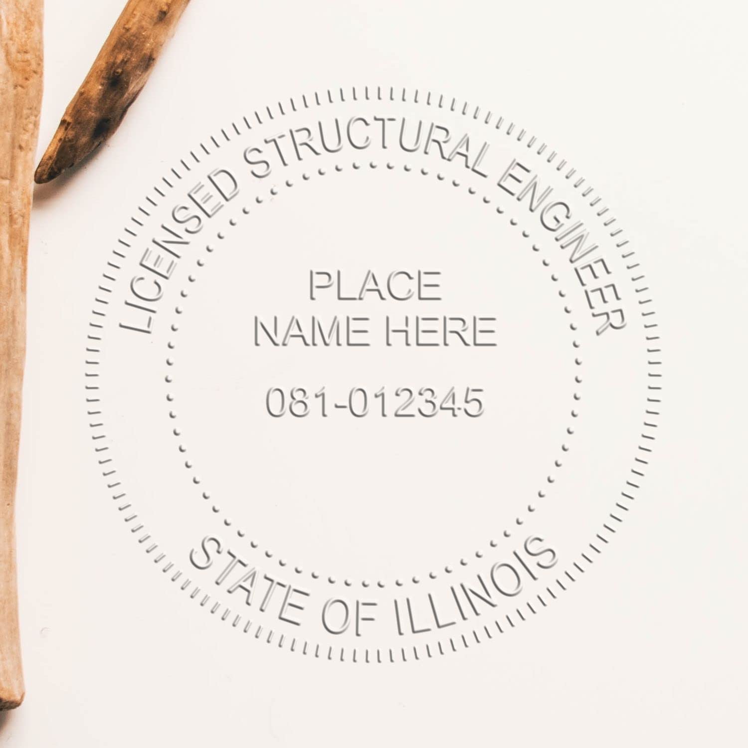 Handheld Illinois Structural Professional Engineer Seal, Ideal for Illinois Structural Engineer, Size 1-5/8 - Illinois Structural PE Seal, for Official Use - Illinois Structural Engineer Seal