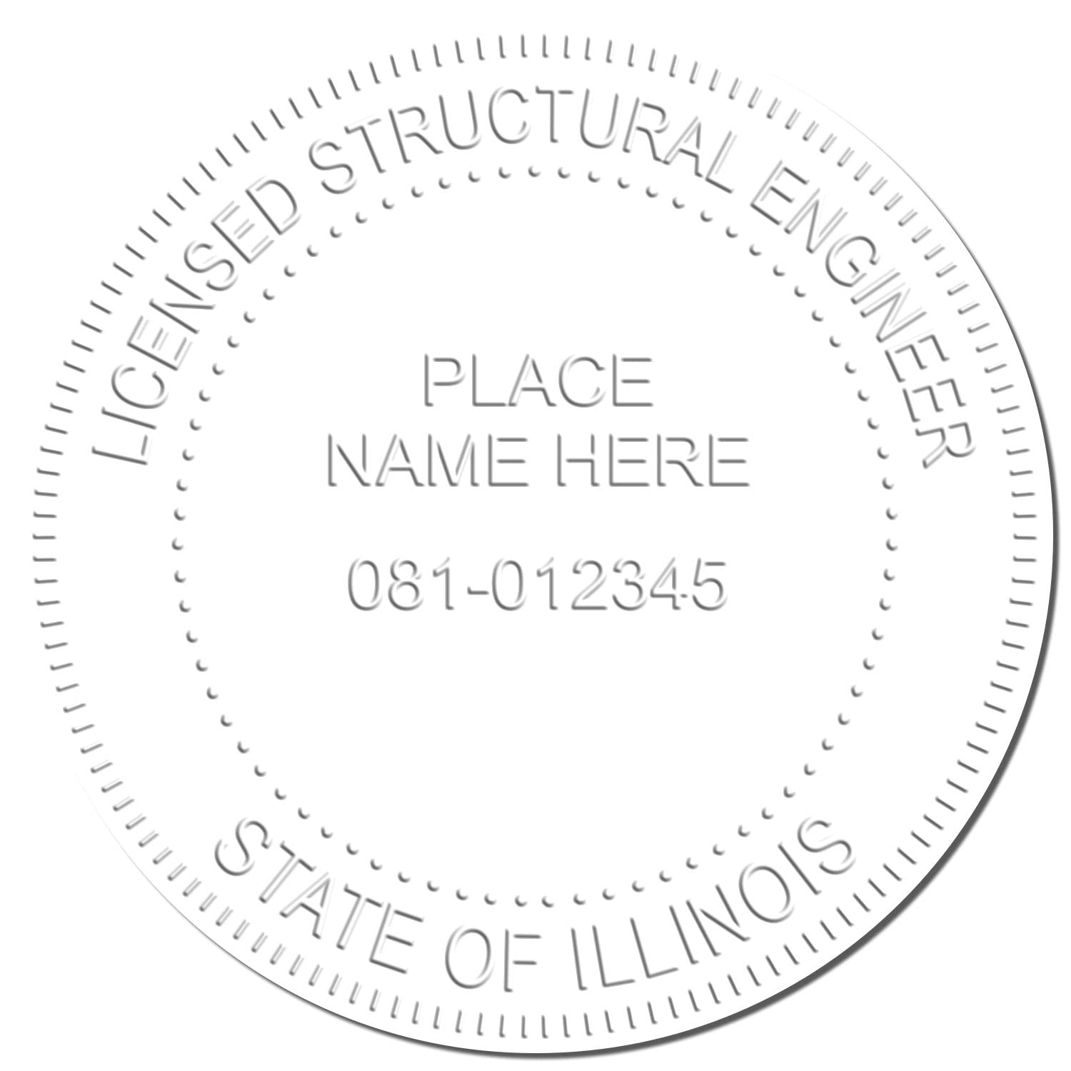 Handheld Illinois Structural Professional Engineer Seal, Ideal for Illinois Structural Engineer, Size 1-5/8 - Illinois Structural PE Seal, for Official Use - Illinois Structural Engineer Seal - Image 4