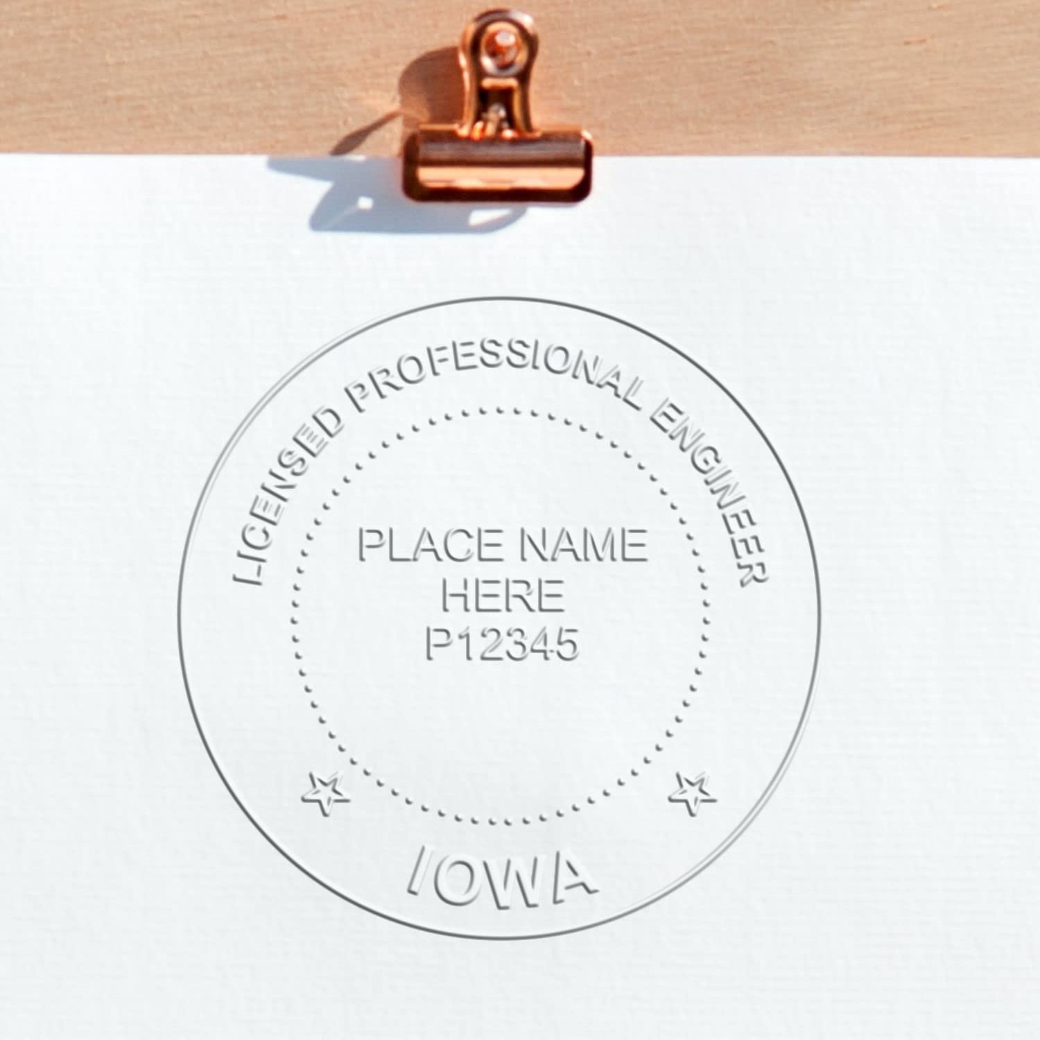 Handheld Iowa PE Seal - Ideal for Licensed Professional Engineers in Iowa, Iowa Engineer Seal, Size 1-5/8, Perfect Tool for Iowa Engineers - Enhance Your Professional Documents with Our Iowa PE Seal