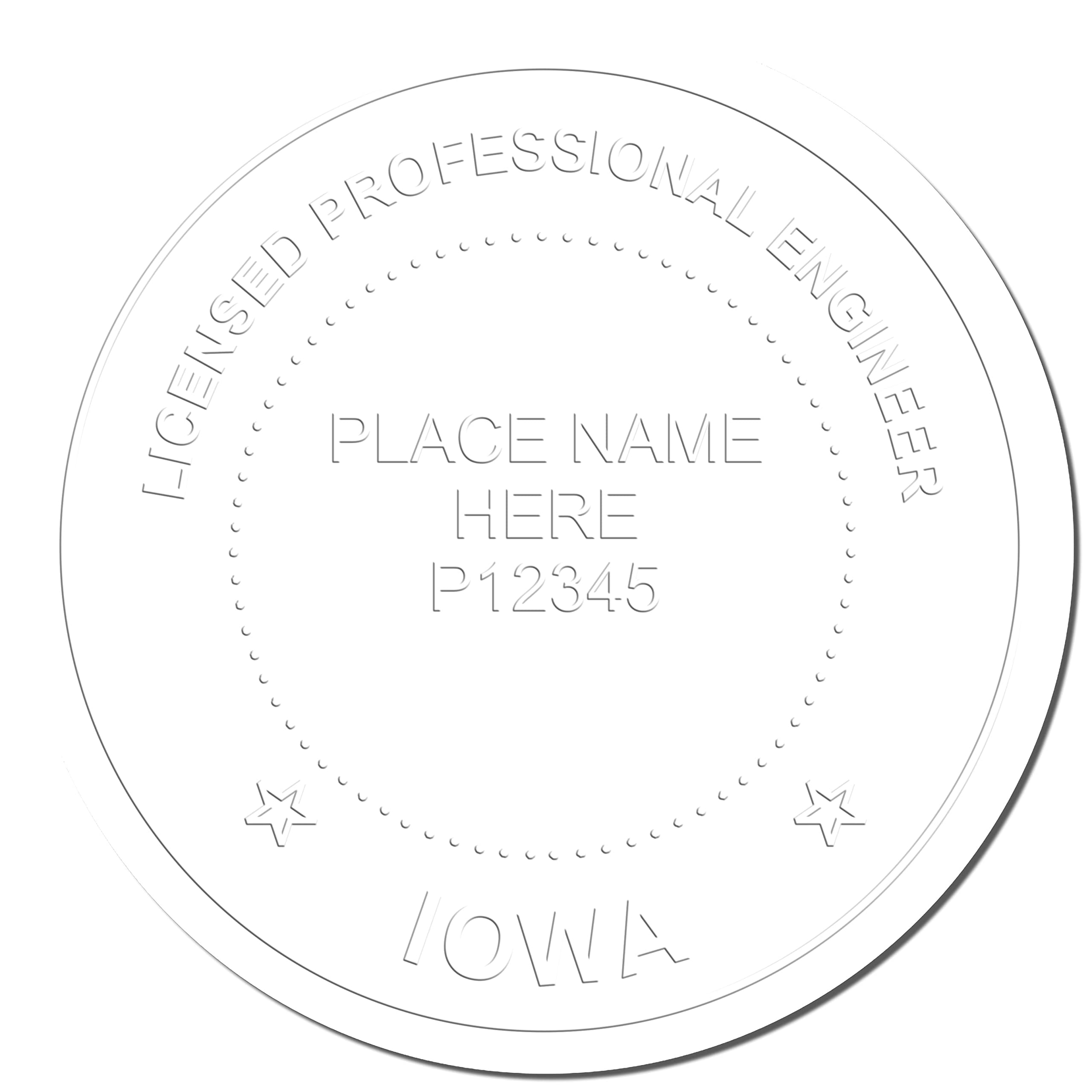 Handheld Iowa PE Seal - Ideal for Licensed Professional Engineers in Iowa, Iowa Engineer Seal, Size 1-5/8, Perfect Tool for Iowa Engineers - Enhance Your Professional Documents with Our Iowa PE Seal - Image 4