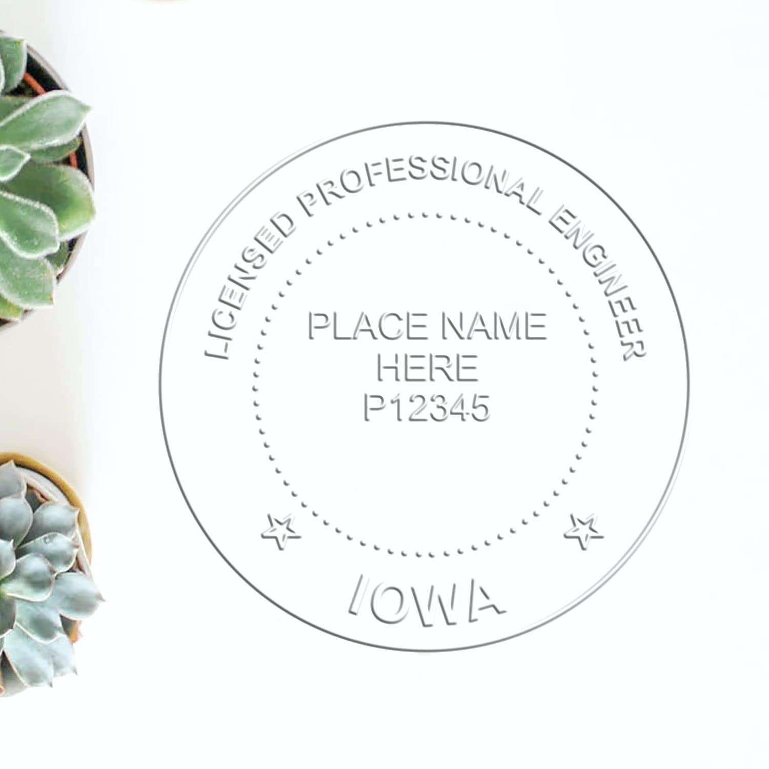 Handheld Iowa PE Seal - Ideal for Licensed Professional Engineers in Iowa, Iowa Engineer Seal, Size 1-5/8, Perfect Tool for Iowa Engineers - Enhance Your Professional Documents with Our Iowa PE Seal - Image 6