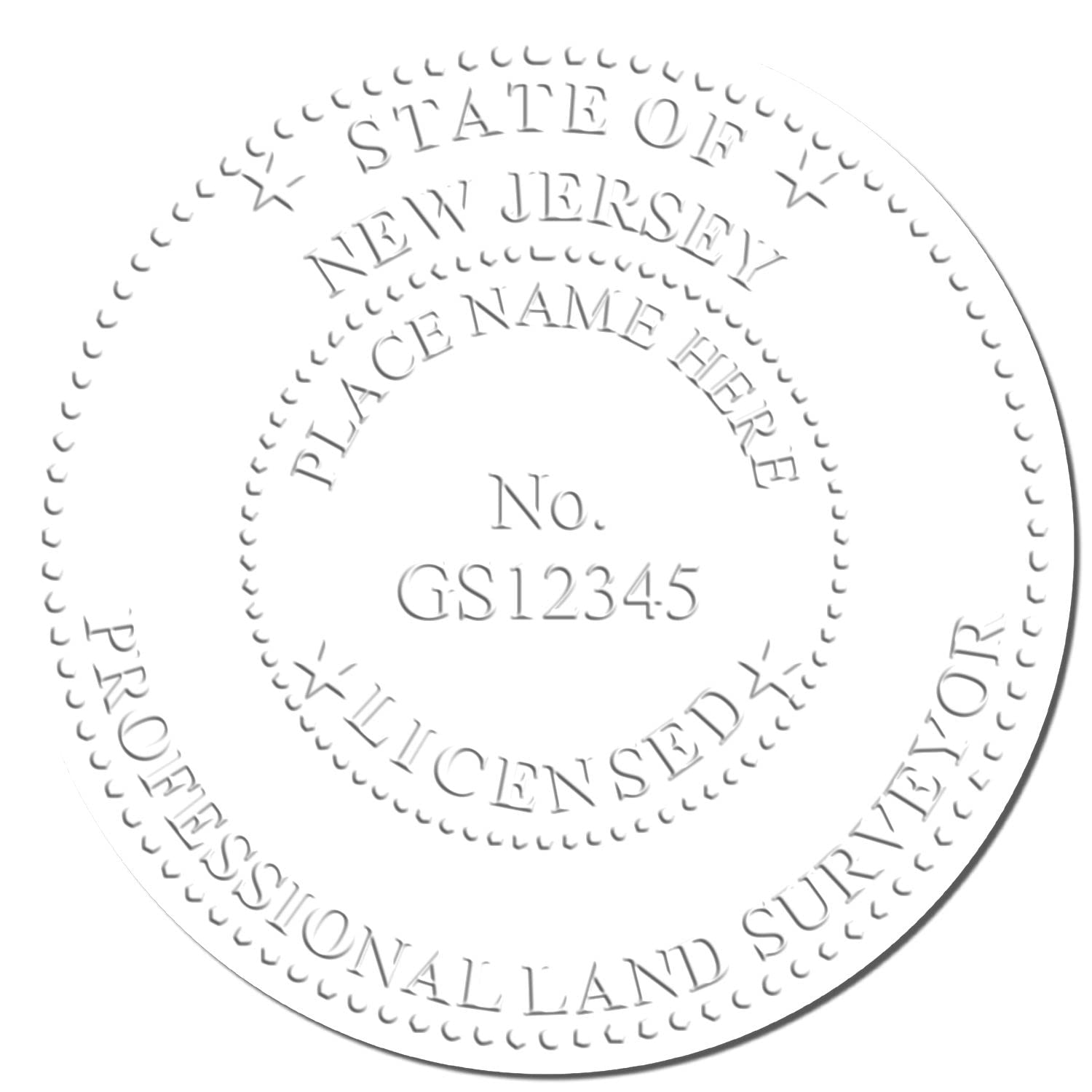 Handheld New Jersey Land Surveyor Seal - Licensed Professional Land Surveyor Seal for New Jersey, Size 1-1/2 - Ideal for New Jersey PLS Seal, Ideal for New Jersey Land Surveyors, NJ Land Surveying - Image 4