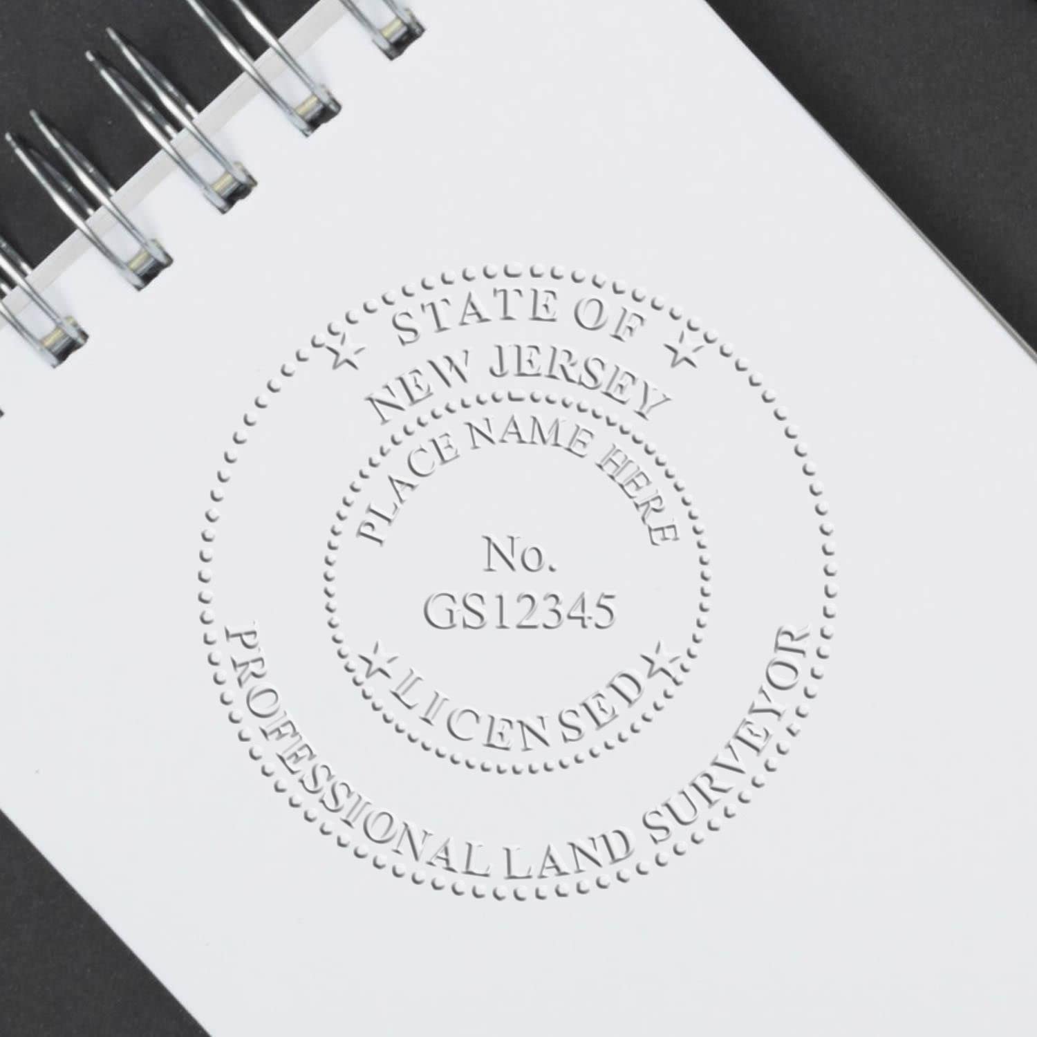 Handheld New Jersey Land Surveyor Seal - Licensed Professional Land Surveyor Seal for New Jersey, Size 1-1/2 - Ideal for New Jersey PLS Seal, Ideal for New Jersey Land Surveyors, NJ Land Surveying - Image 6