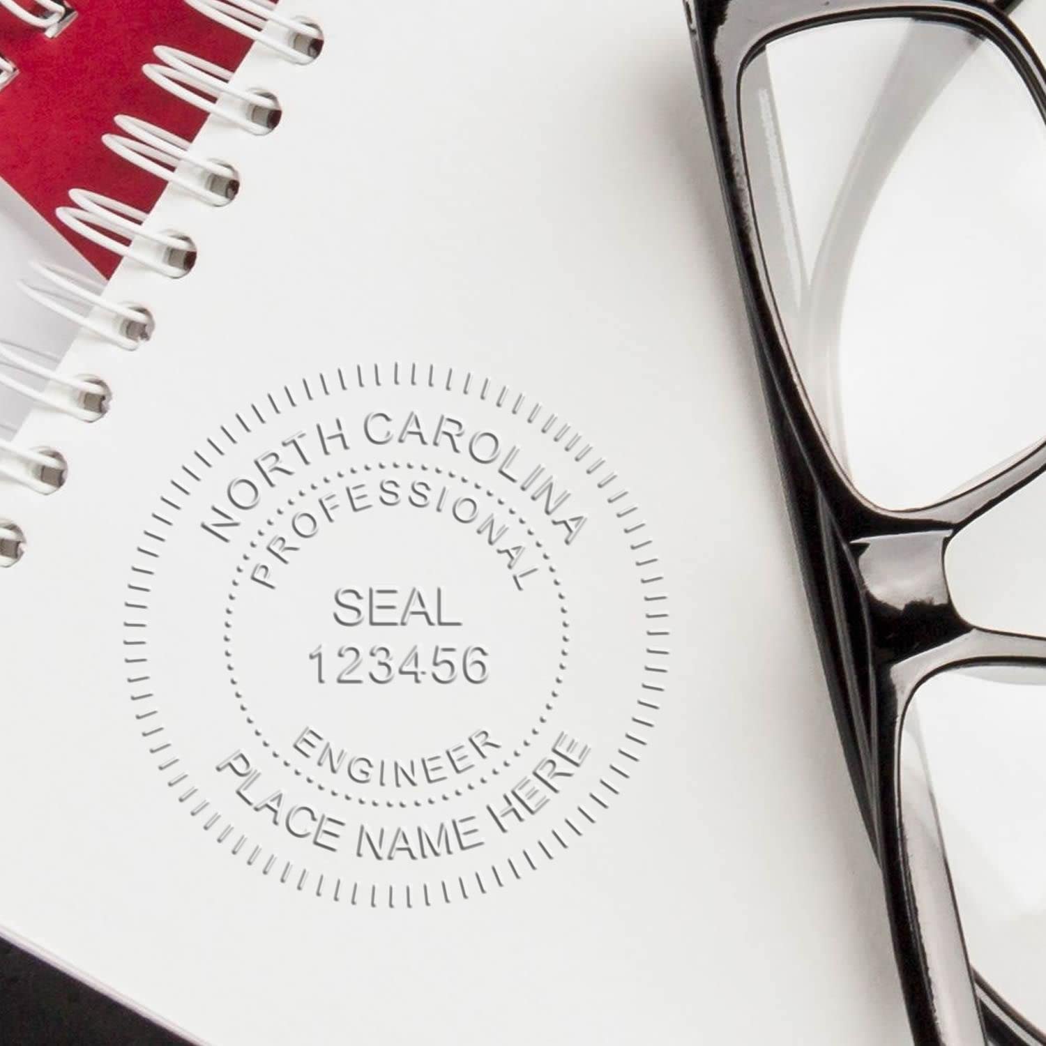 Handheld North Carolina Professional Engineer Seal, Ideal for North Carolina Engineers, 1-3/4 Size, North Carolina PE Seal, Essential North Carolina Engineer Seal, Engineer Seal North Carolina