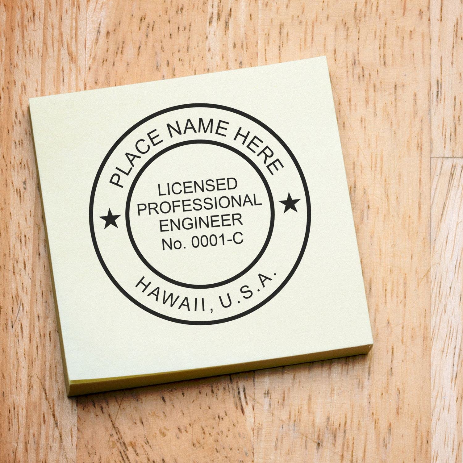 Hawaii Professional Engineer Stamp - Slim 1-1/2 Size, Ideal for Hawaii Engineering Stamp Needs, Essential Professional Engineer Stamp Hawaii for PE - Hawaii HI Engineer Seal, Hawaii HI PE Stamp - Image 6