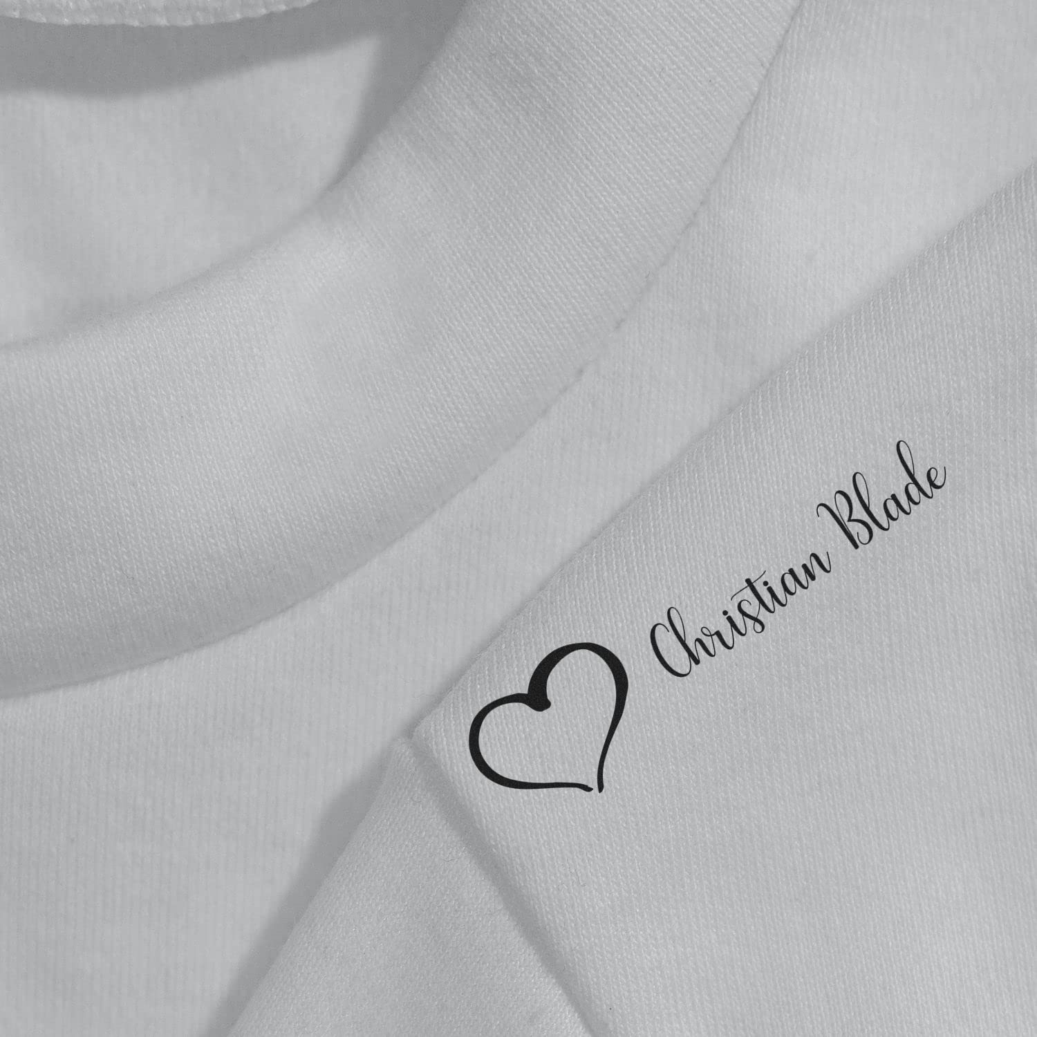 Heart Cloth Name Stamp, Stamp for Clothes, Heart Design, Customized, Perfect for Garments at Nursing Homes, Size 9/16" x 1-1/2", Black Ink - Image 3