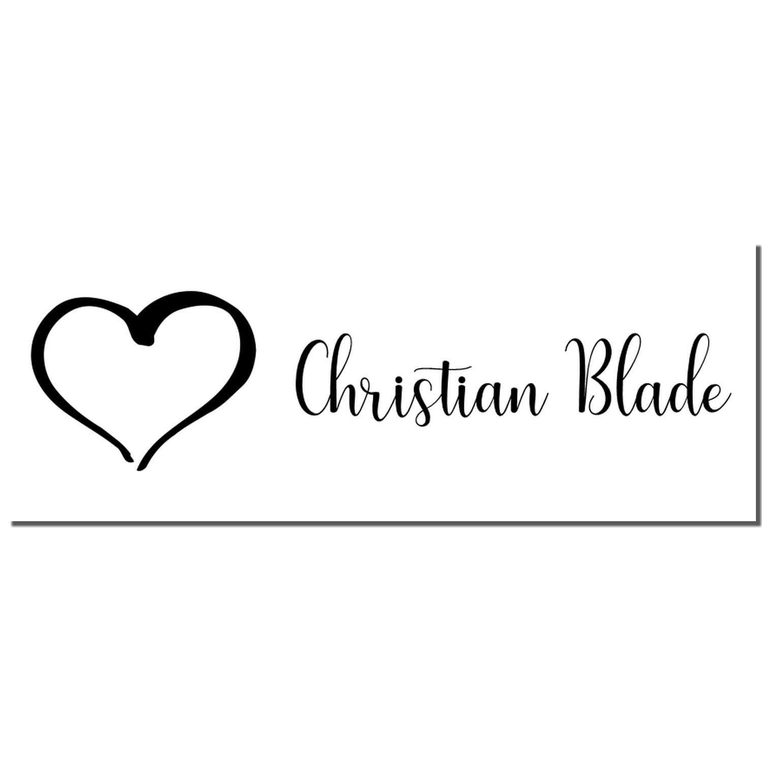 Heart Cloth Name Stamp, Stamp for Clothes, Heart Design, Customized, Perfect for Garments at Nursing Homes, Size 9/16" x 1-1/2", Black Ink - Image 5