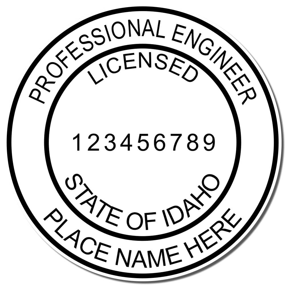 Idaho Professional Engineer Wet Seal Stamp, 1-5/8 - Slim Idaho Engineering Stamp, Ideal for Idaho PE, Professional Engineer Stamp Idaho, Essential for Engineering Projects, Idaho ID Engineer Seal - Image 4