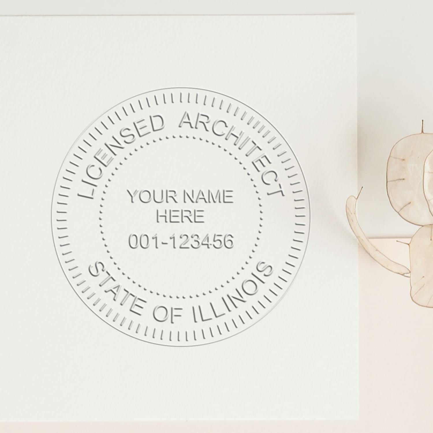 Illinois Architect Seal - Premium Handheld Architect Embosser, Ideal for Illinois Architects, Size 1-5/8. Perfect Architect Seal IL for Professional Use - Enhance Your Architectural Documents Today - Image 6