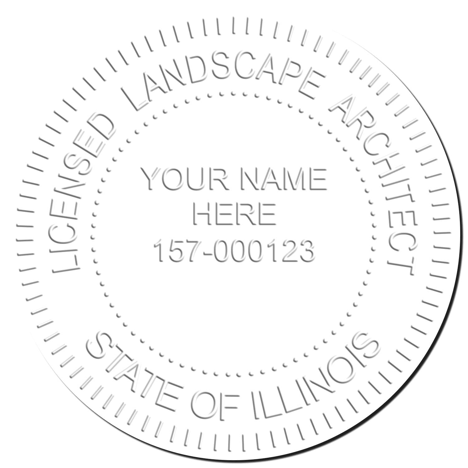 Illinois Professional Landscape Architect Seal, Handheld IL Landscape Architect Seal, Size 1-5/8, Ideal for Illinois Landscape Architects - Easy-to-Use Seal for Professional Landscaping Projects - Image 4