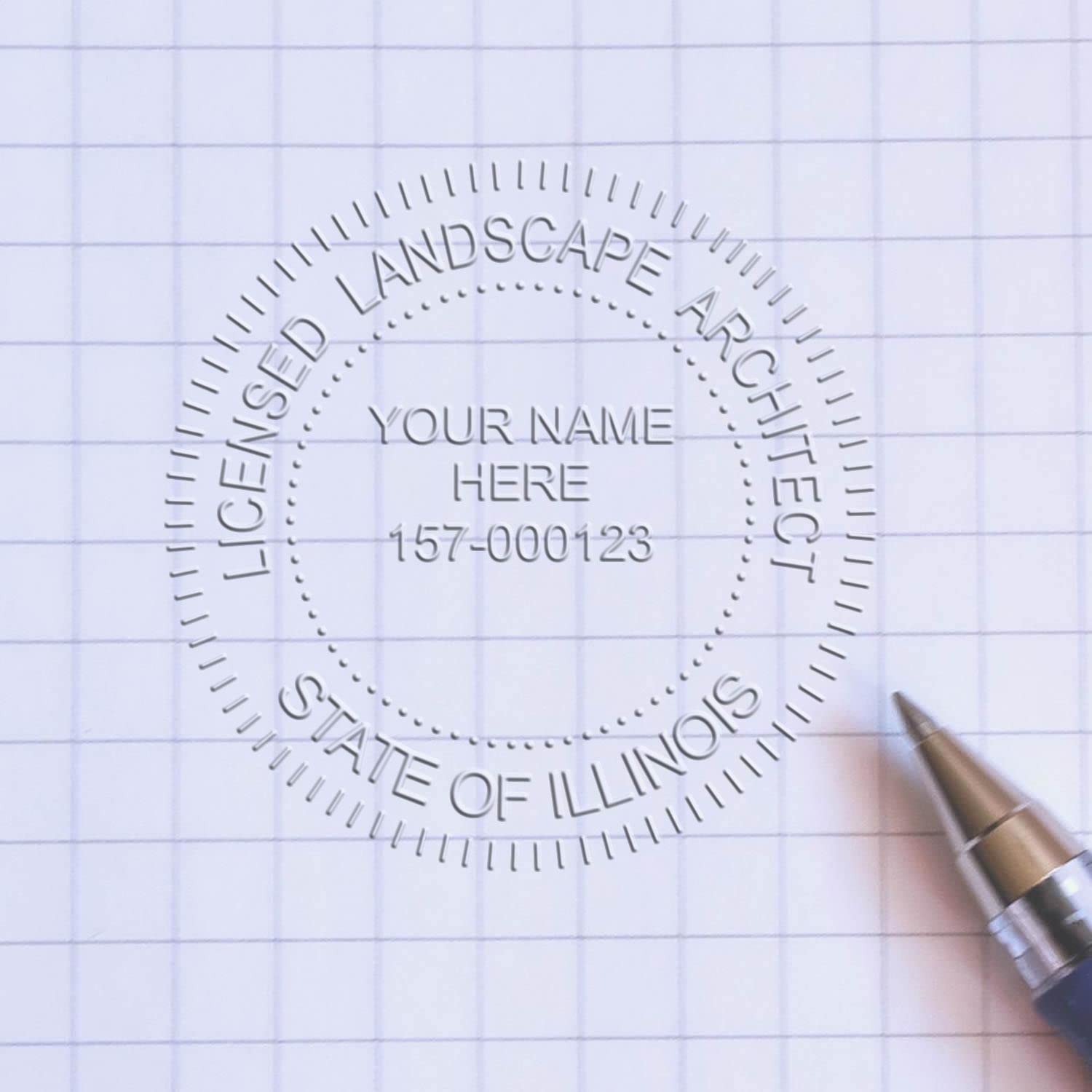 Illinois Professional Landscape Architect Seal, Handheld IL Landscape Architect Seal, Size 1-5/8, Ideal for Illinois Landscape Architects - Easy-to-Use Seal for Professional Landscaping Projects - Image 6