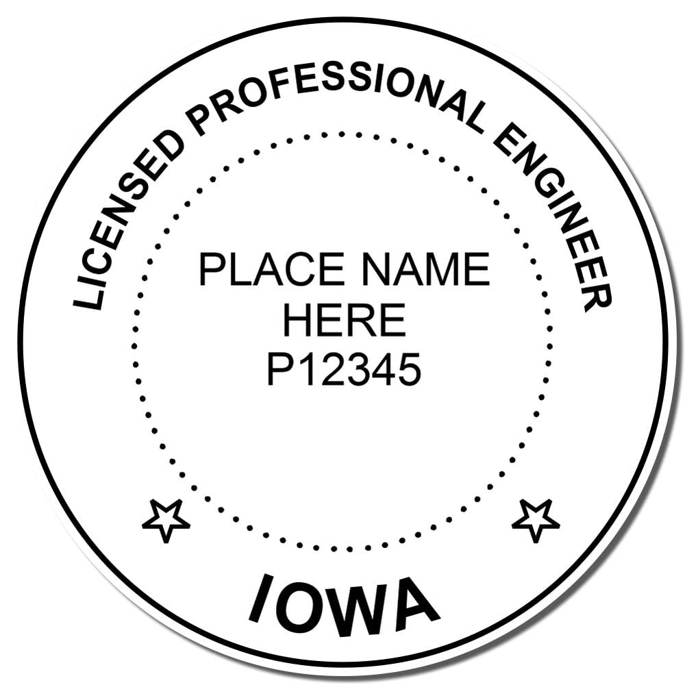 Iowa Professional Engineer Seal Stamp, Slim 1-5/8 Size for Iowa Engineering Stamp Needs, Ideal for Professional Engineer Stamp Iowa Requirements - Engineer Seal Iowa IA, Iowa IA PE Seal Stamp - Image 4