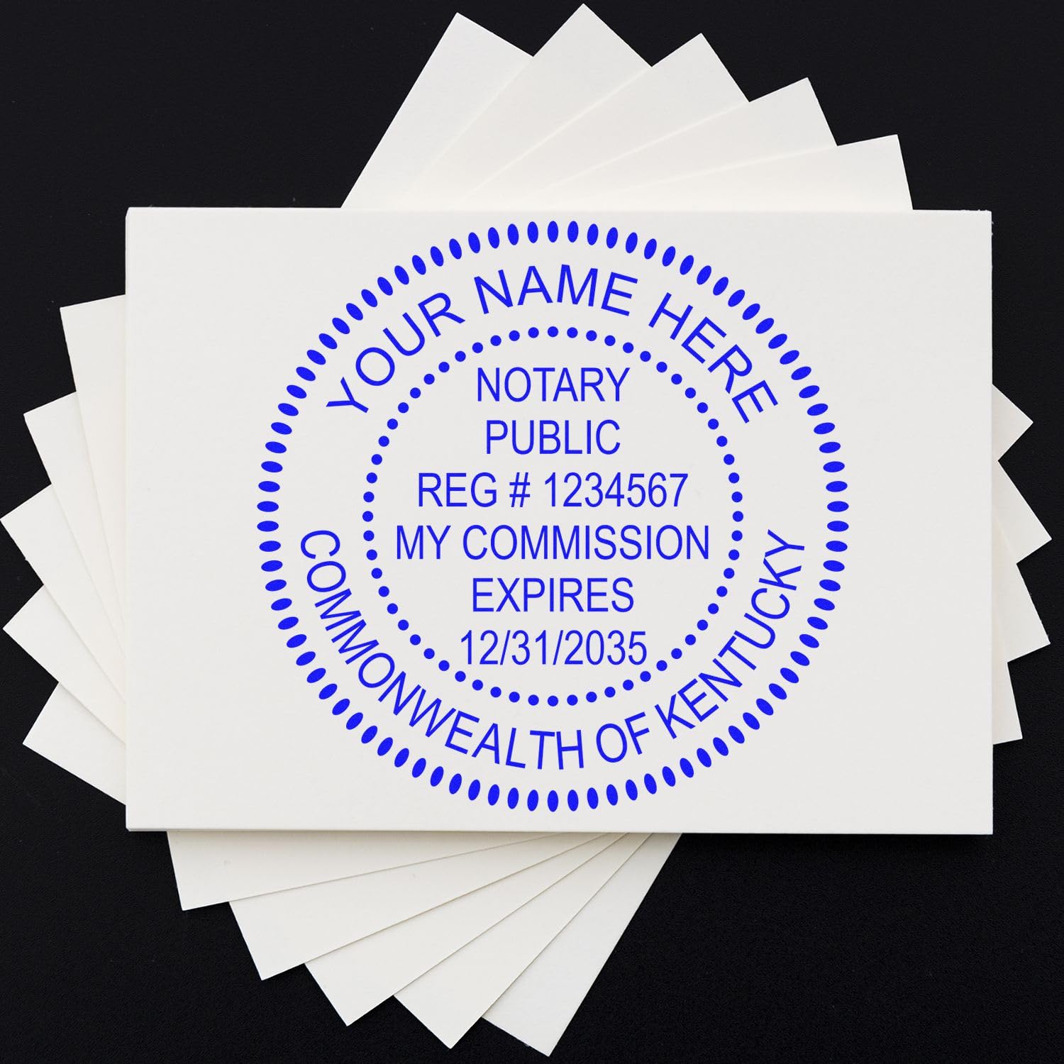 Kentucky Notary Stamp Self-Inking - Round, 1-5/8 Size, State Board Compliant, Ideal for Notary Public in KY - Easy-to-Use Notarial Seal - Image 6