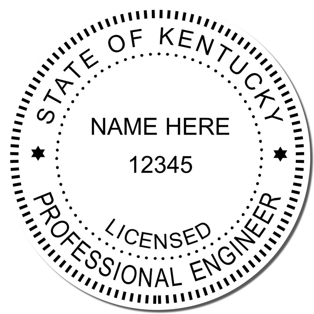 Kentucky Professional Engineer Wet Seal Stamp, 1-5/8, Kentucky Engineering Stamp, Ideal for Professional Engineer Stamp Kentucky Requirements - Kentucky Engineer Seal, KY PE Seal Stamp - Image 4