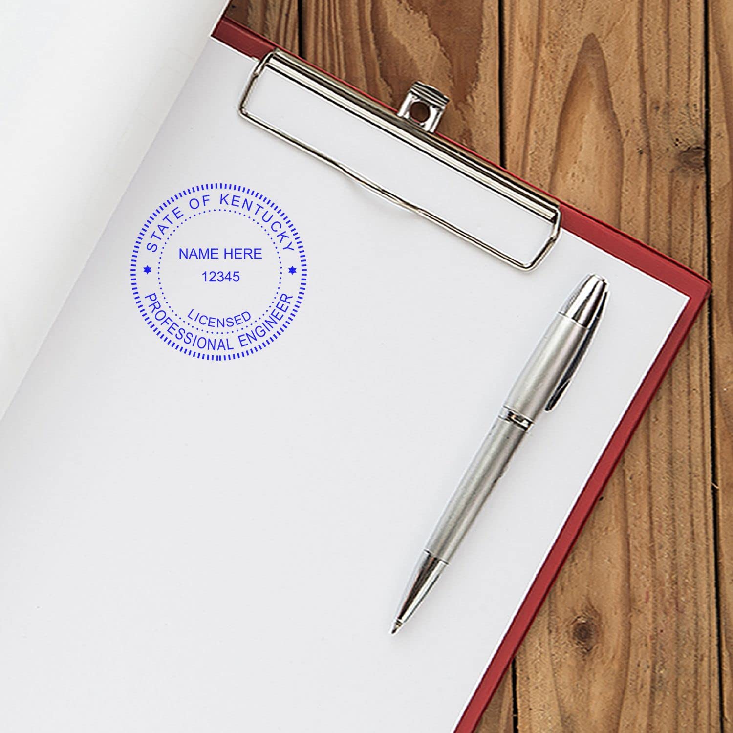 Kentucky Professional Engineer Wet Seal Stamp, 1-5/8, Kentucky Engineering Stamp, Ideal for Professional Engineer Stamp Kentucky Requirements - Kentucky Engineer Seal, KY PE Seal Stamp - Image 6