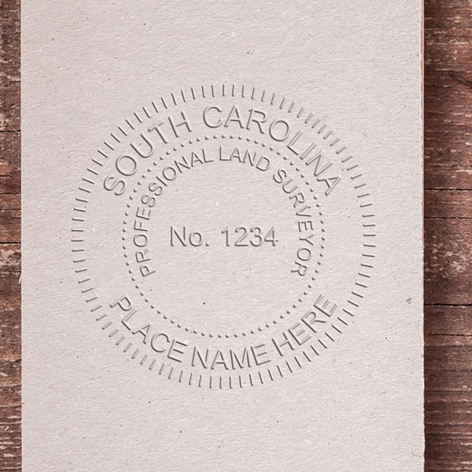 Land Surveyor Seal for South Carolina Red Soft Seal, Pocket Embossing Seal, Rubberized Grip for Comfort, Red Handle, 1-1/2" Round Impression, Portable, State Board Approved - Image 6