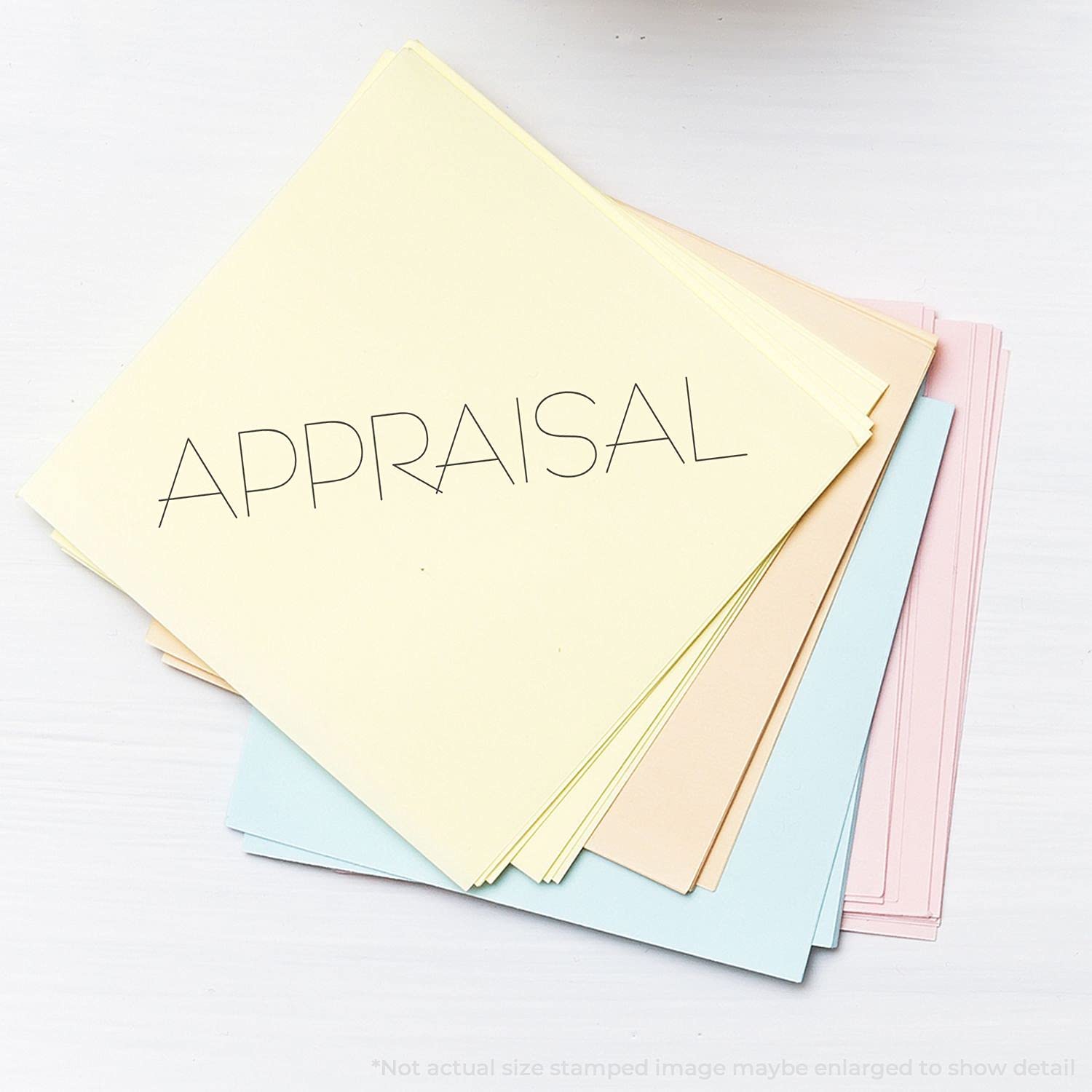 Large Appraisal Rubber Stamp, Bank Teller Supplies, Wood Handle Rubber Stamp, Uses Inking Pad, Larger Size Approx 3/4" x 2-1/4", Made in USA - Image 3