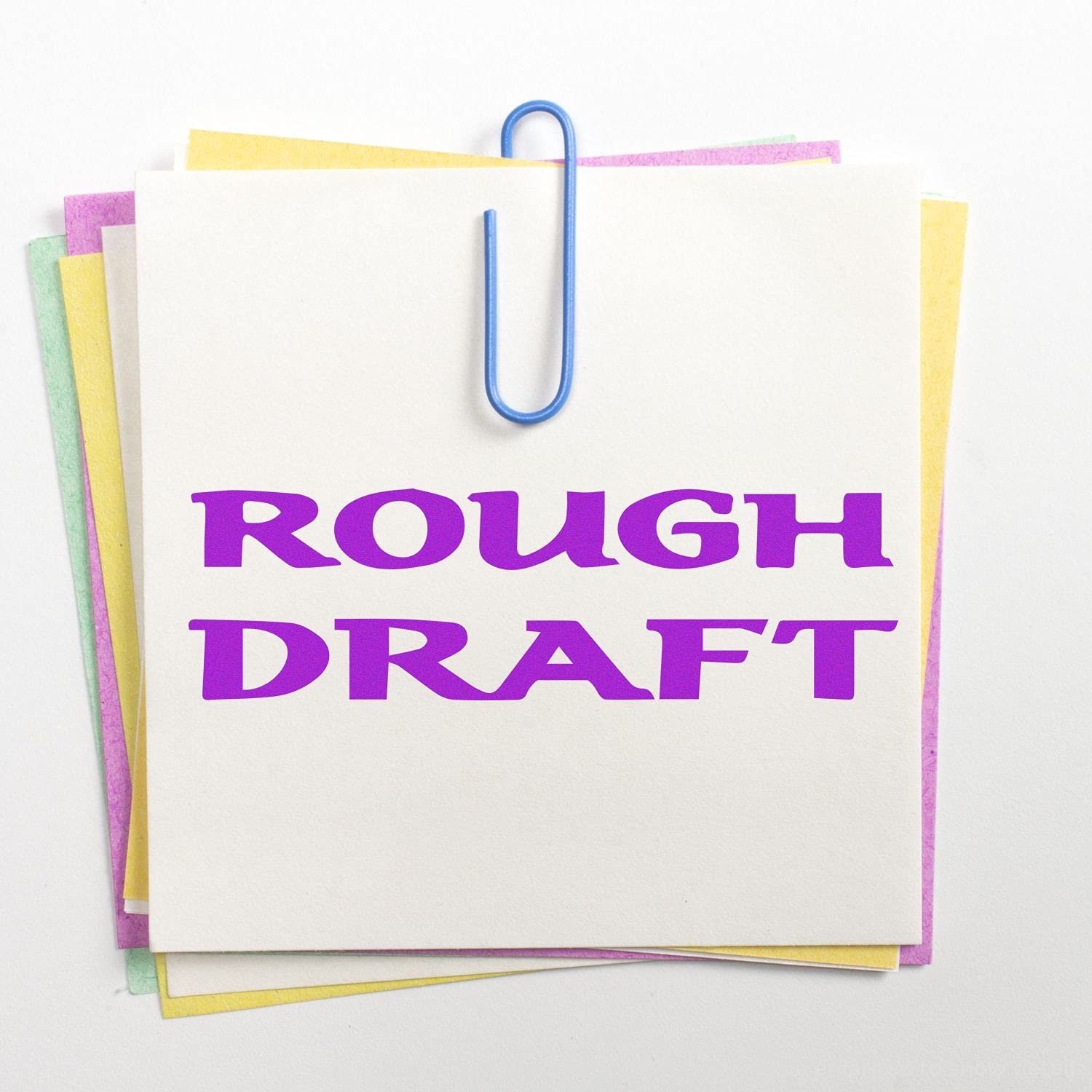 Large Bold Rough Draft Rubber Stamp, Perfect for Small Home Business, Wood Handle Rubber Stamp, Uses Inking Pad, Larger Size Approx 3/4" x 2-1/4", Made in USA - Image 6